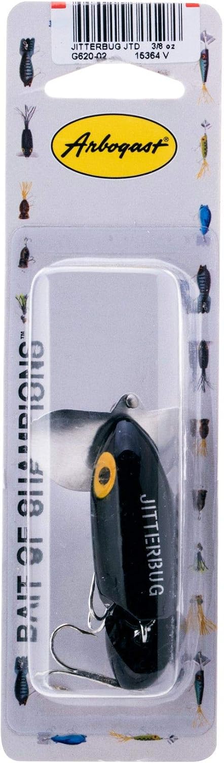 Arbogast Jitterbug Topwater Bass Fishing Lure - Excellent for Night Fishing