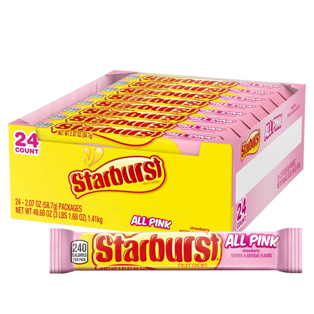 STARBURST FaveREDS Chewy Candy, Bulk Pack, Full Size, 24 Packs
