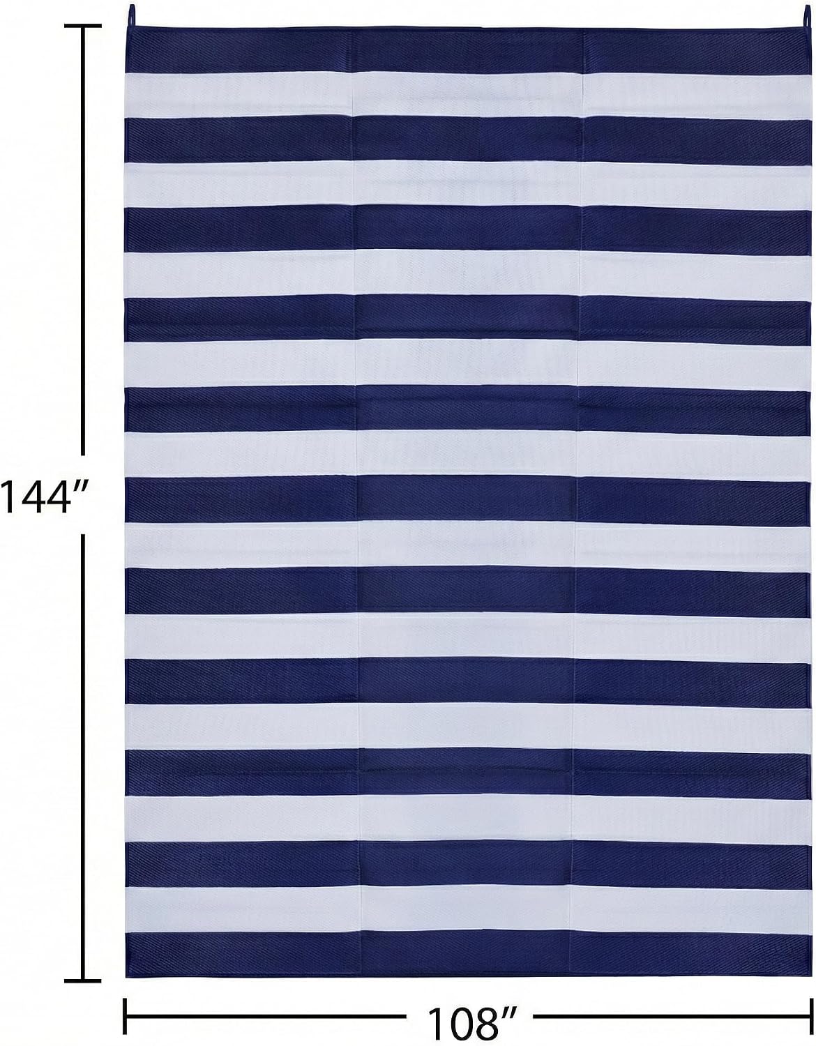 FH Home Outdoor Camping Rug - Waterproof, Fade Resistant, Reversible - Premium Recycled Plastic - Striped - Large Patio, Deck, Sunroom