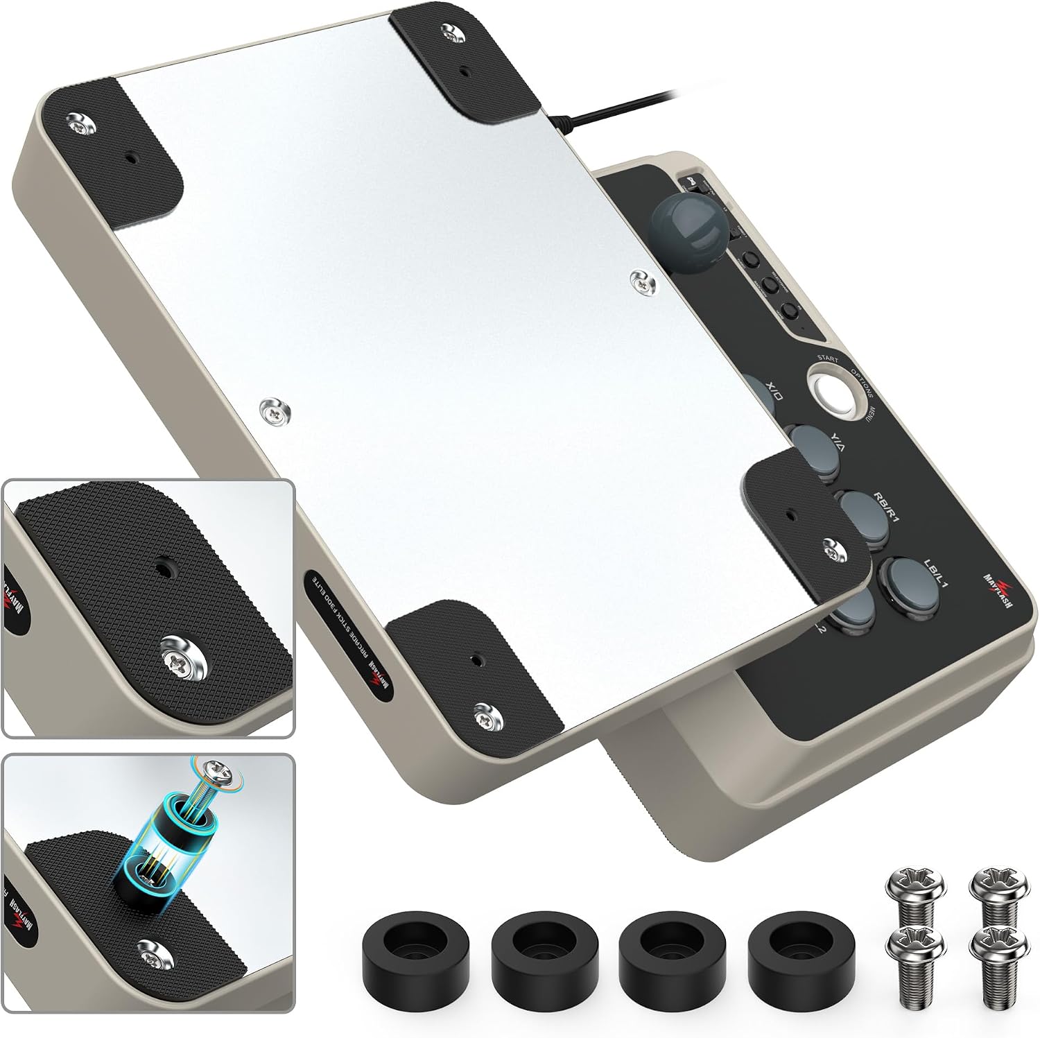 MAYFLASH Arcade Stick F300 Elite with Sanwa Buttons and Sanwa Joysticks for Switch/Switch 2, Xbox Series S/X, Xbox One, PS4, PS3, Windows, macOS