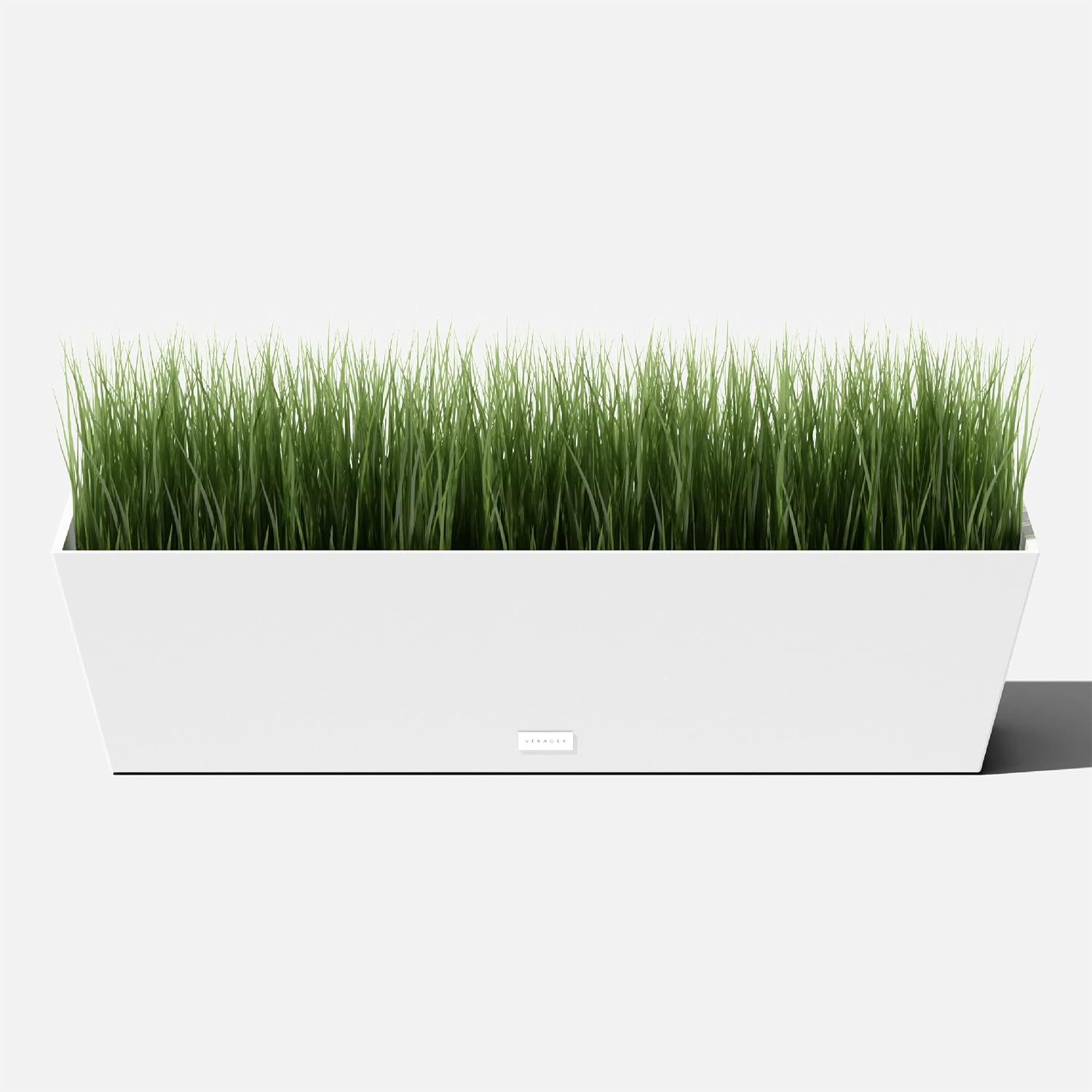 Veradek Pure Series Window Box Planter - Tapered Outdoor Planter | Made From Durable Plastic With Pre-Drilled Drainage Holes. Modern Patio/Tabletop Décor for Plants and Flowers