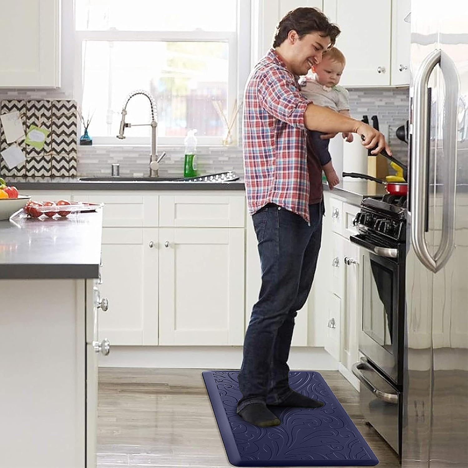 Kitchen Mat Cushioned Anti-Fatigue Comfort Standing Mat Rug for Home,Office