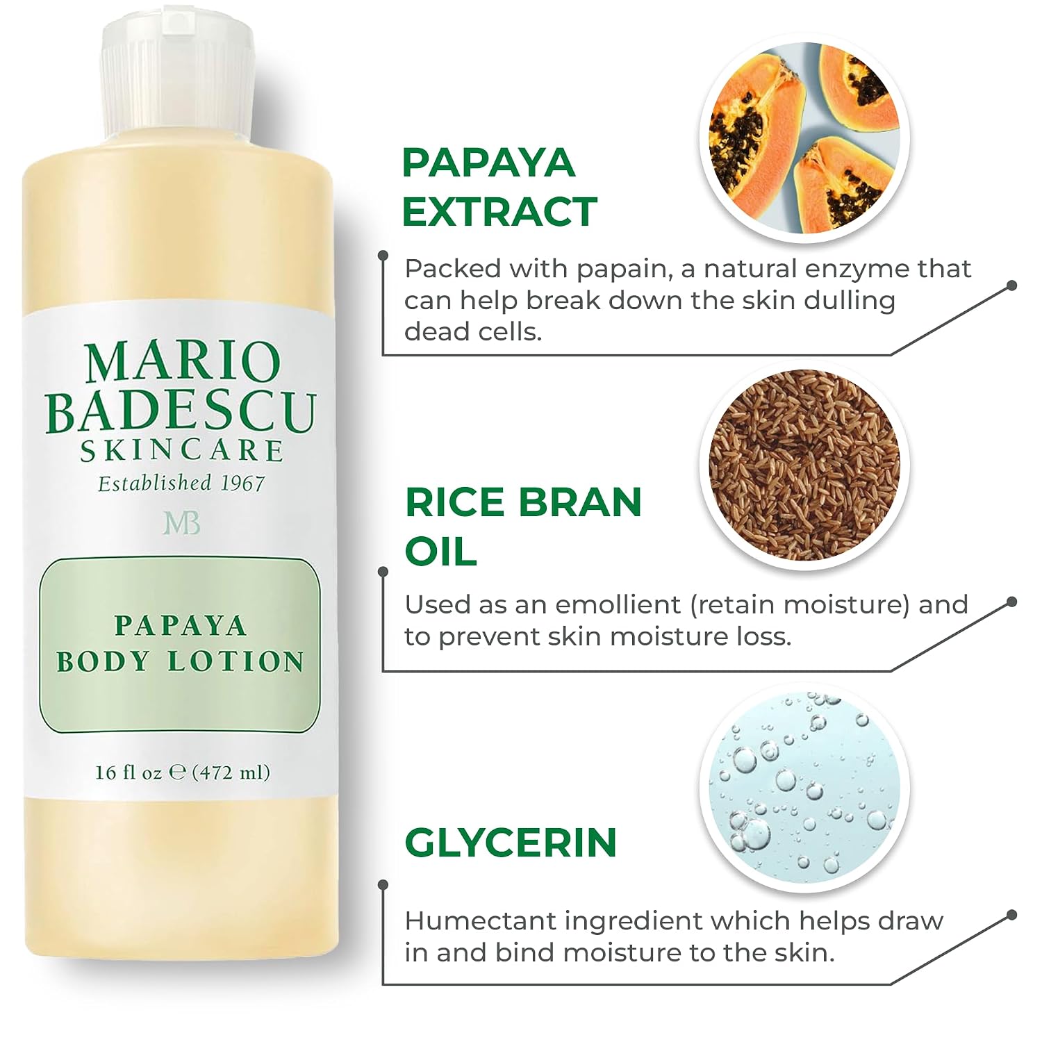 Mario Badescu Body Lotion, Nourishing and Softening Body and Hand Moisturizer For All Skin Types