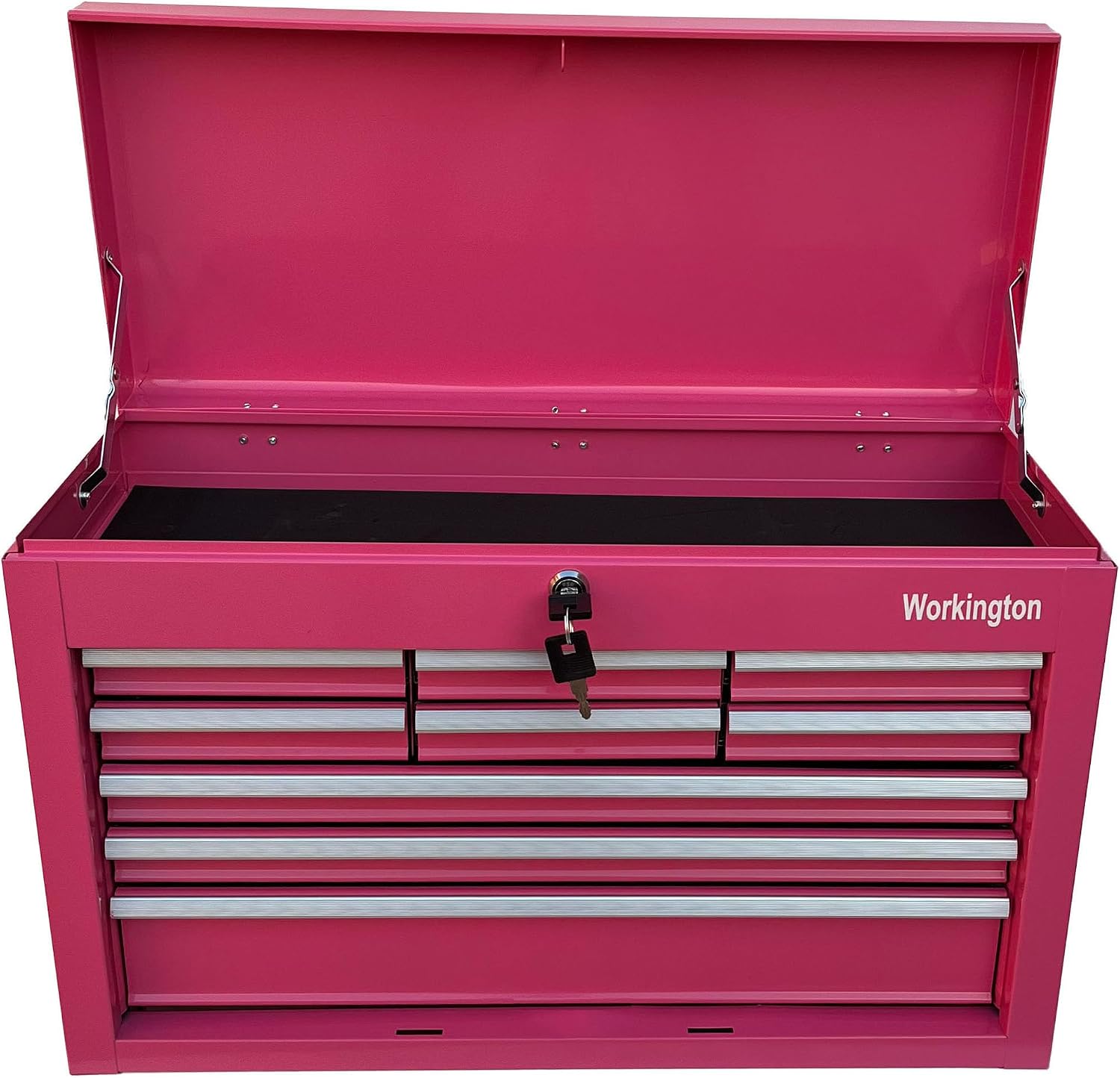 Workington Portable Metal Tool Chest with 9 Drawers, 24" 9-Drawer Tool Chest Cabinet with Ball Bearing Drawer Slides