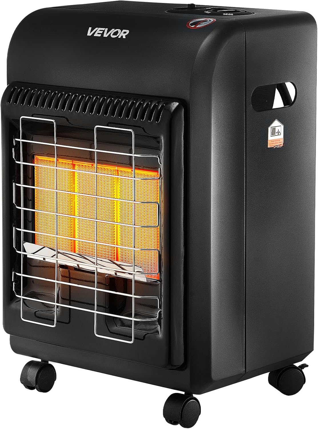 VEVOR Propane Heater, 6000 to 18000 BTU Propane Cabinet Heater with 3 Modes Temp Settings & Tip-over Protection, Garage Radiator Heat up to 450 Sq.Ft