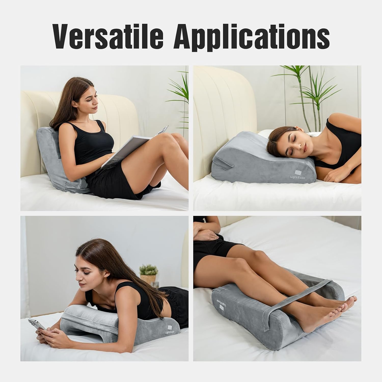 LightEase Memory Foam Leg, Knee, Ankle Foot Support and Elevation Pillow for Surgery Recovery