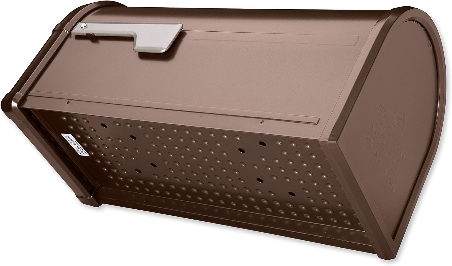 Architectural Mailboxes Hillsborough Post Mount Mailbox, Rubbed Bronze | Galvanized steel build for outside with rust-resistant powder-coat finish and a magnetic door closure. USPS approved.