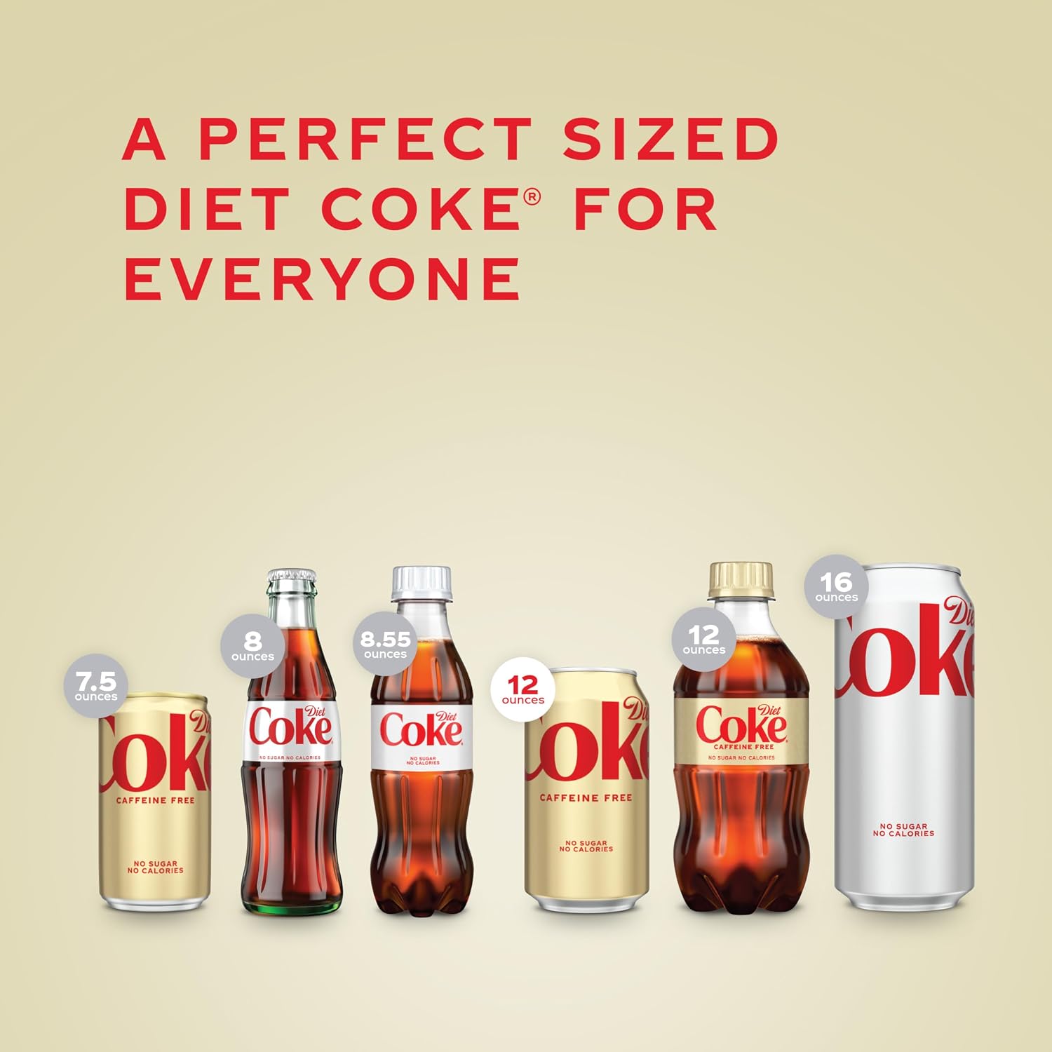 Diet Coke Soda Soft Drink Cans, 12 fl oz, 12 Pack | No sugar, no calories, 46 mg caffeine per can