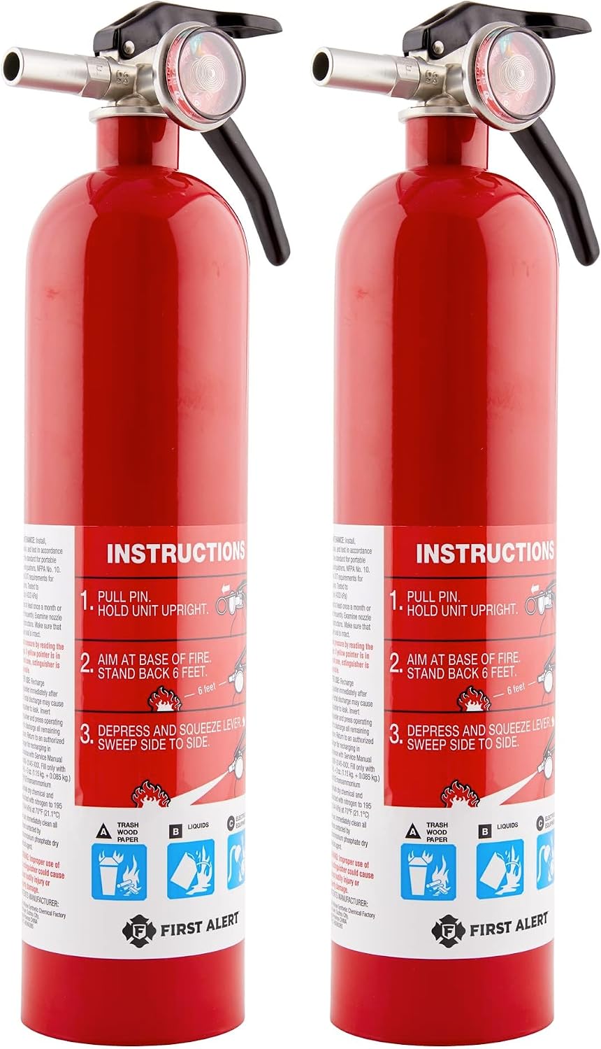 First Alert Fire Extinguisher, Standard Home Use | HOME1 UL RATED 1-A:10-B:C, Red 4-Pack