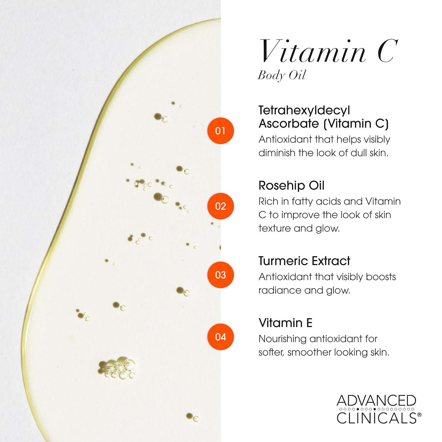 Advanced Clinicals Hydrating Collagen Oil For Body & After Shower | Visible Anti Aging Moisturizing Collagen Body Oil For Women & Men Helps Soften Appearance Of Crepe Skin & Wrinkles, 3.8 Fl Oz