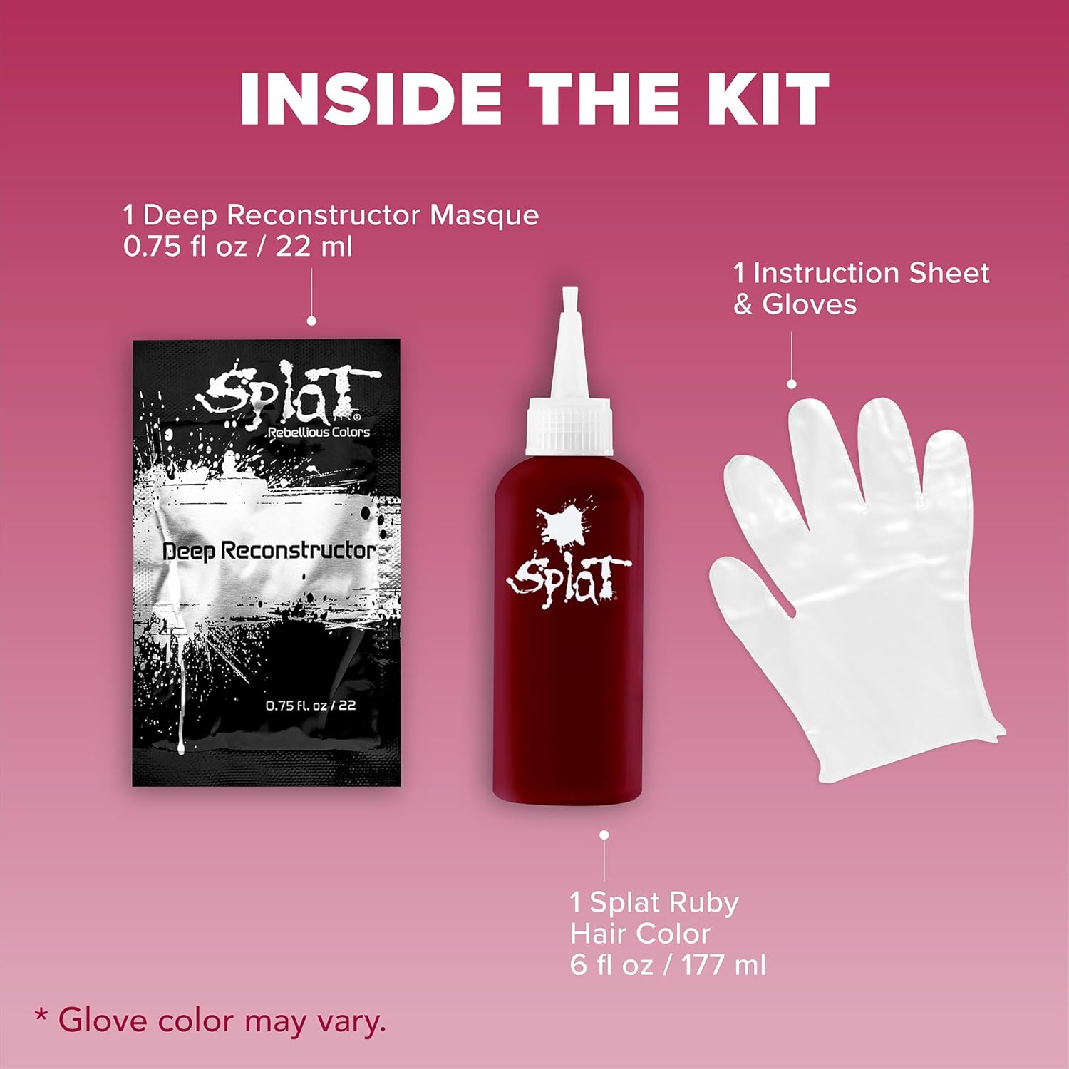 Splat Midnight Magenta Semi Permanent Hair Dye Kit, 1 Application