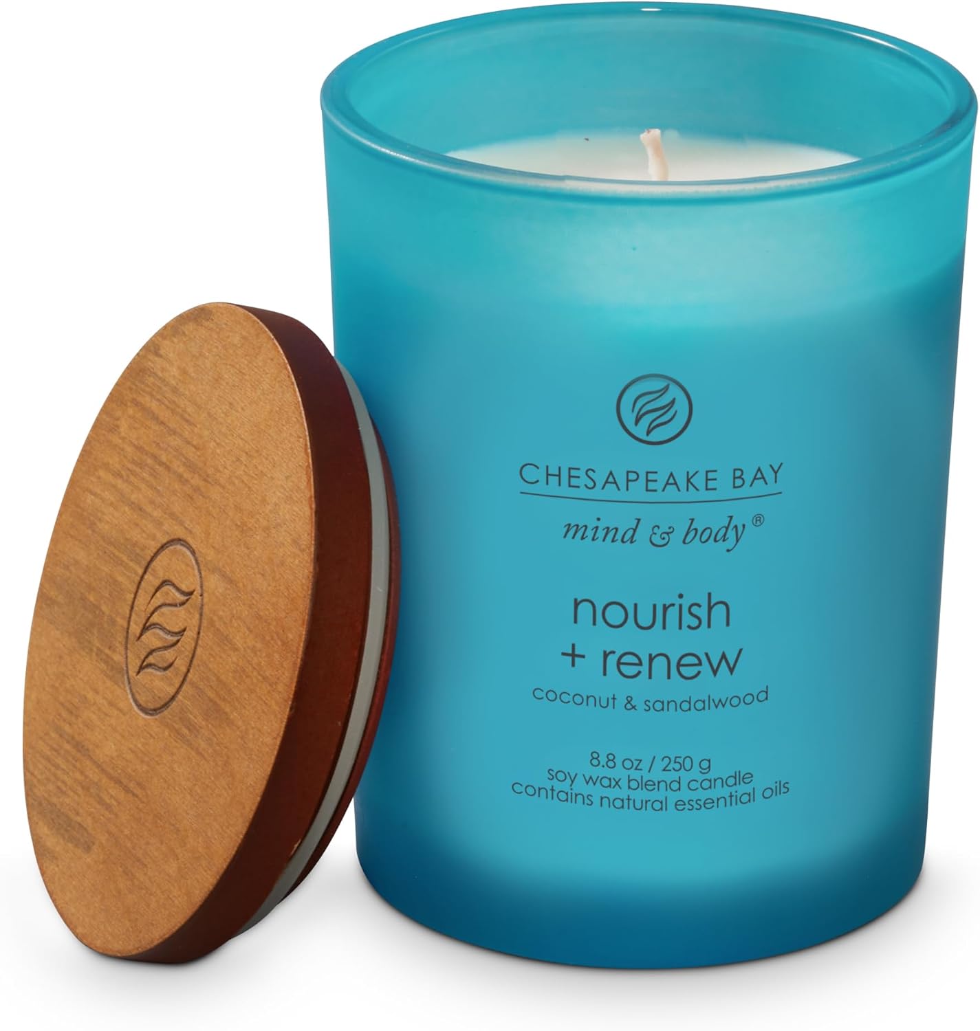 Chesapeake Bay Balance + Harmony Scented Candle Water Lily Pear Fragrance 50 Hours Burn Time Warm & Decorative Soy Wax Blend