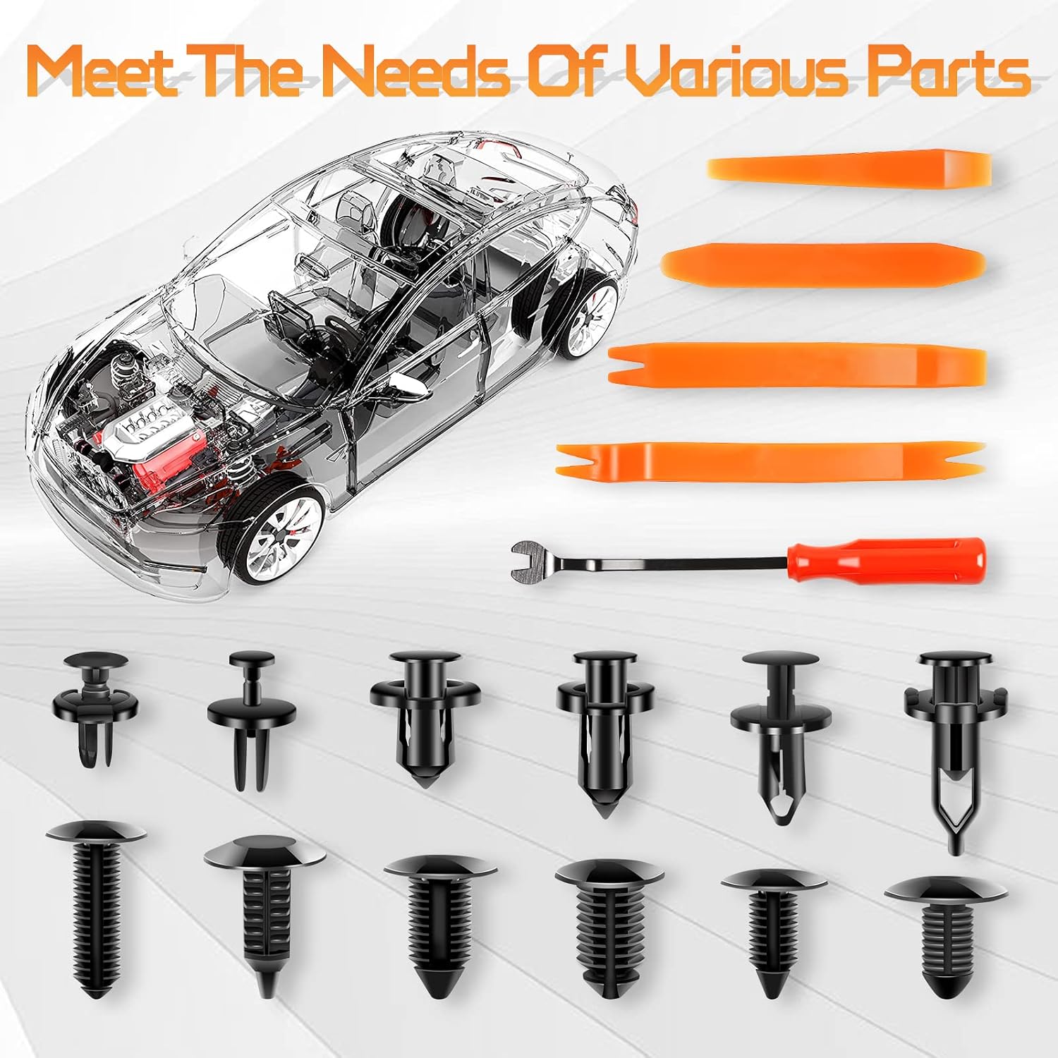 OTUAYAUTO 245 PCS Fender Clips Car Clips Bumper Plastic Rivets