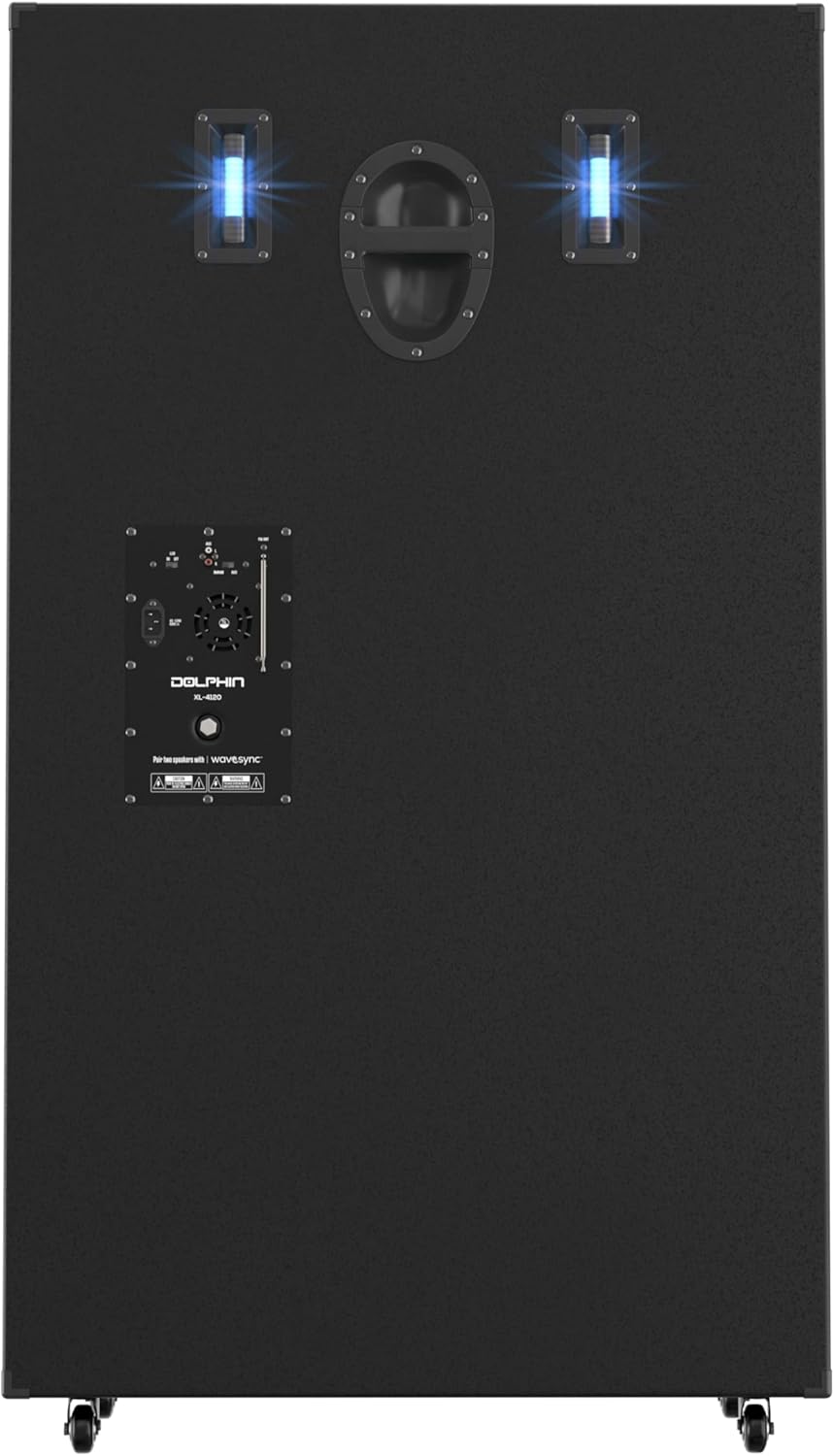 Dolphin Karaoke Machine with 2 Wireless Microphones, Quad 12" Woofers | 18.5" Touchscreen, 300W RMS, Android, Bluetooth, Wi-Fi, HDMI/USB/SD Card/AUX