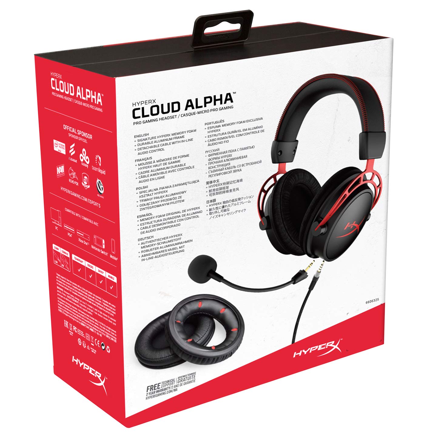 HyperX Cloud Alpha - Gaming Headset, Dual Chamber Drivers, Legendary Comfort, Aluminum Frame, Detachable Microphone, Works on PC, PS4, PS5, Xbox One, Xbox Series X|S, Nintendo Switch and Mobile – Red | Dual Chamber Drivers, Legendary Comfort, Aluminum Fr…