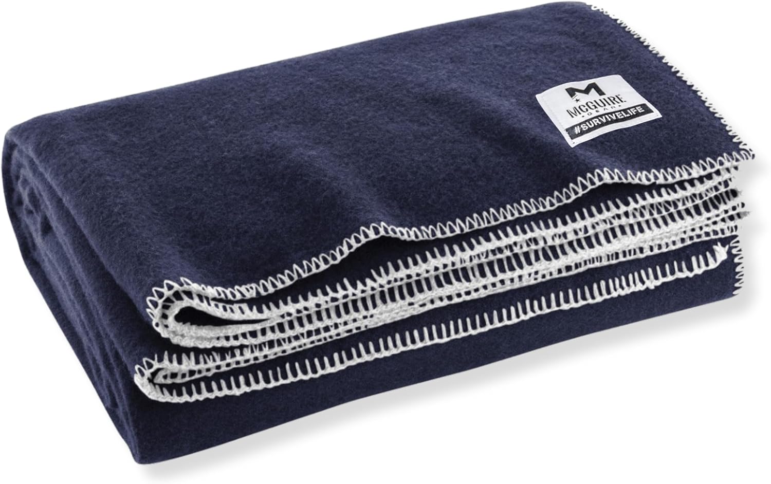 M MCGUIRE GEAR Heavy Duty Wool Blanket, Survival, Emergency, and First Aid Use – Mil-Spec, Fire Retardant
