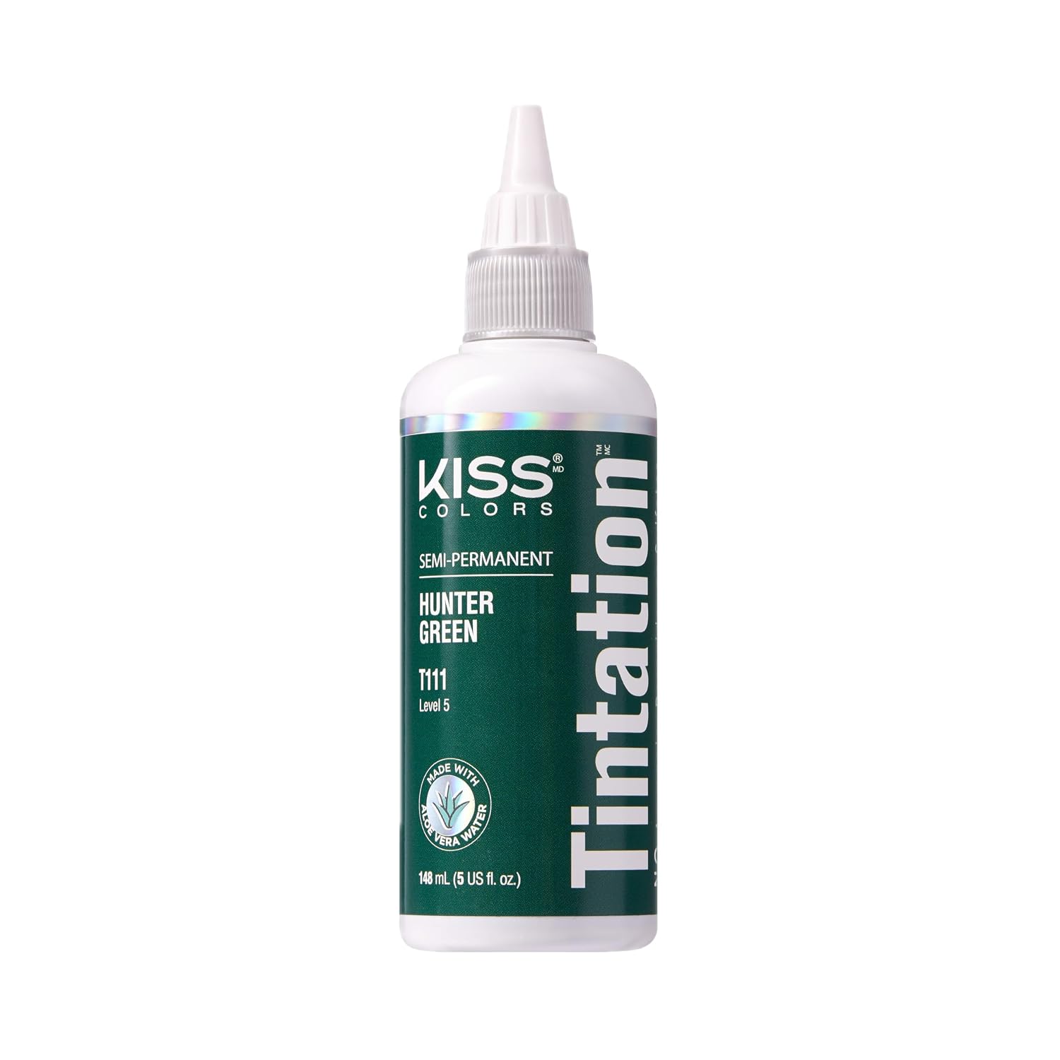 Red by Kiss Tintation Semi-Permanent Hair Color, Aloe Vera Water Based, Argan Oil, Olive Oil, Collagen & Keratin, Long-Lasting Color Dye (Honey Brown, 5 Fl Oz)