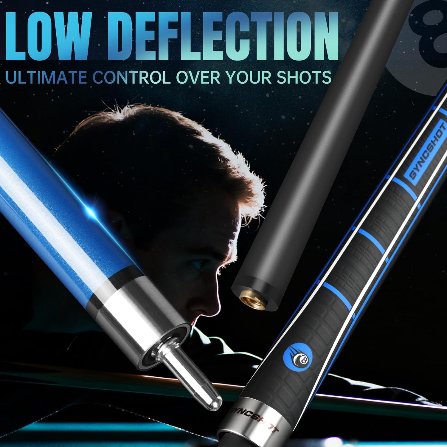 Carbon Fiber Pool Cue Stick 58" Professional Pool Sticks for Adults Full Carbon Technology Tacos De Billiar Low Deflection Billiard Pool Table Cues 3 Colors Available
