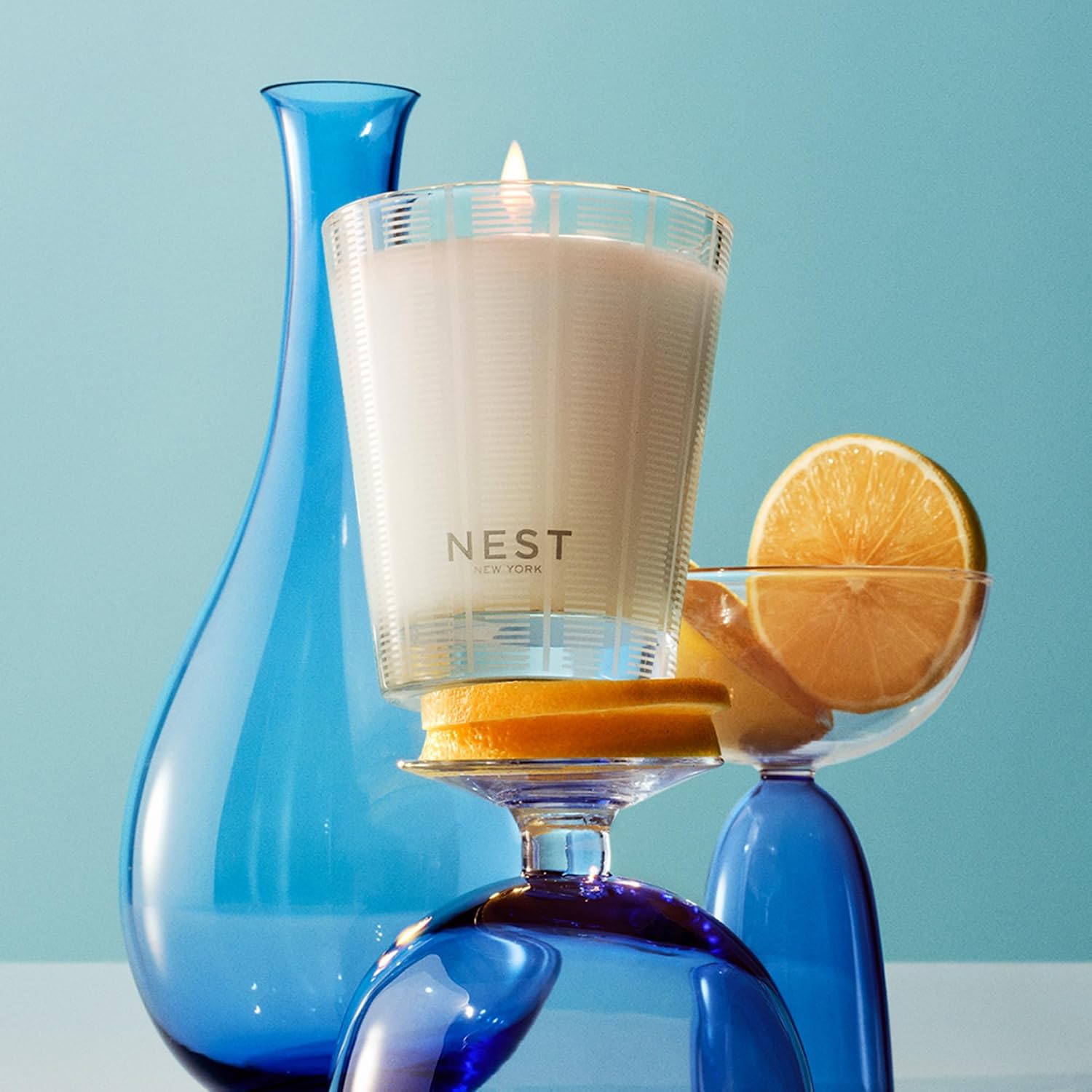 NEST New York Scented Classic Candle, Grapefruit - 8.1 oz - Up to 60-Hour Burn Time - Reusable Glass Vessel