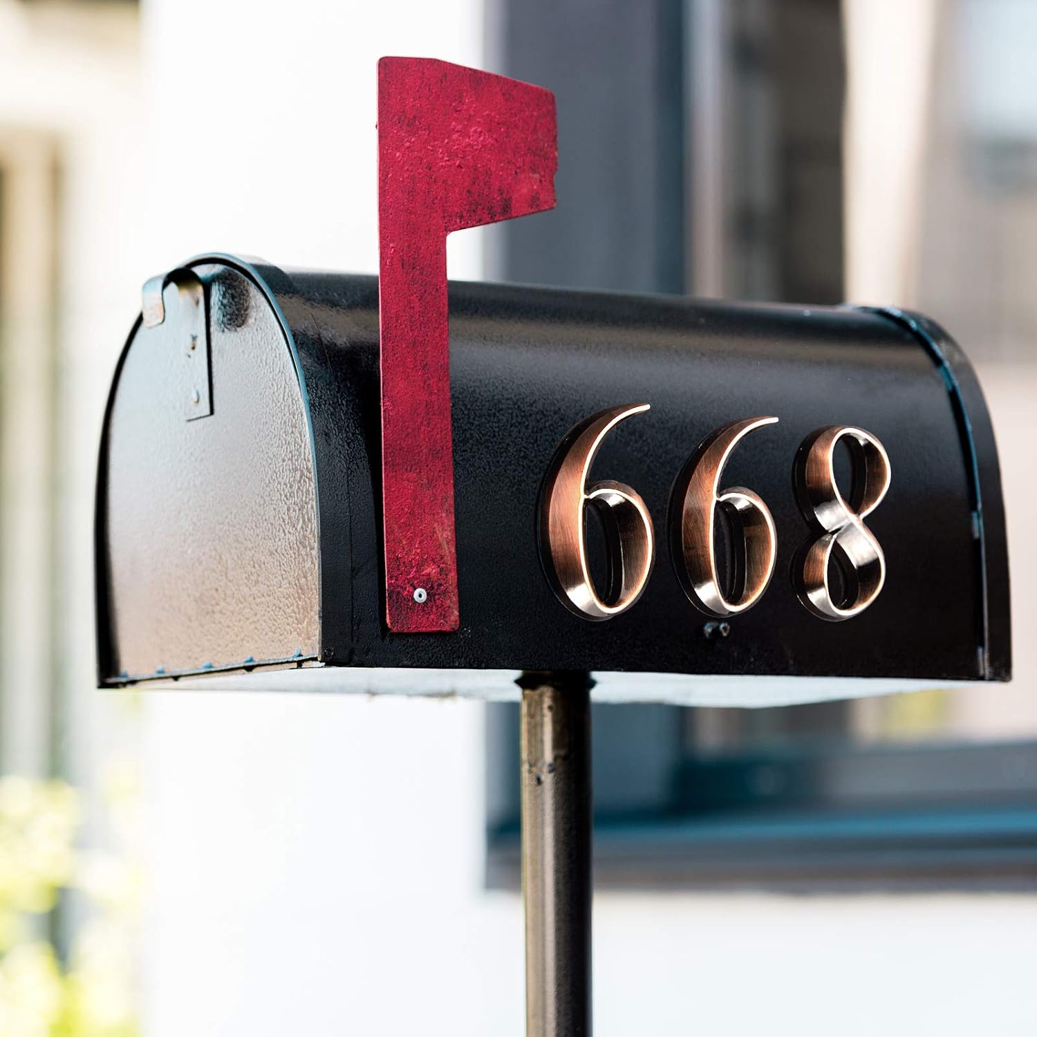 Jetec 10 Pieces 3D Mailbox Numbers 0-9 Self Adhesive 2 Inch Address Numbers Stickers Door House Style Street Mailbox Sign for Apartment Home and