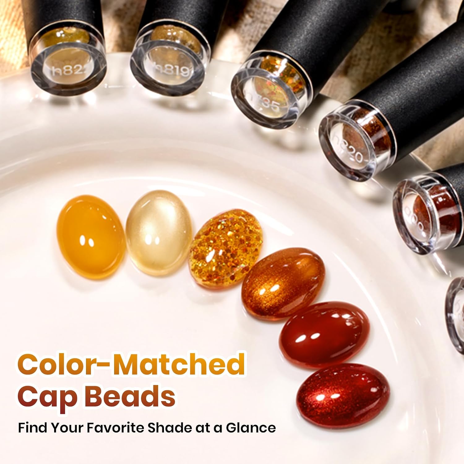 Beetles Green Gel Polish Set, 6 Colors Misty Forest Collection