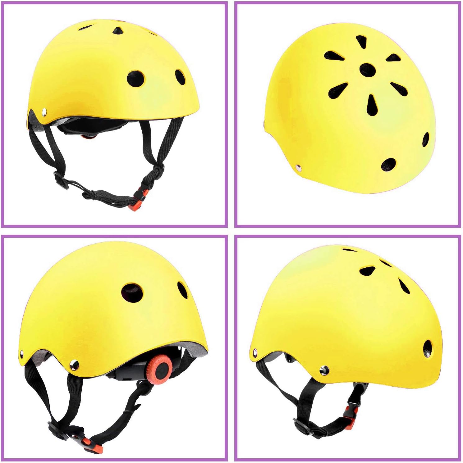 Color Gradient Adjustable Kids Bike Helmet Toddler Helmets for 3-5-8-14 Years Kids Girls Boys Youth Bicycle Helmet for Scooter Balance Bike Roller