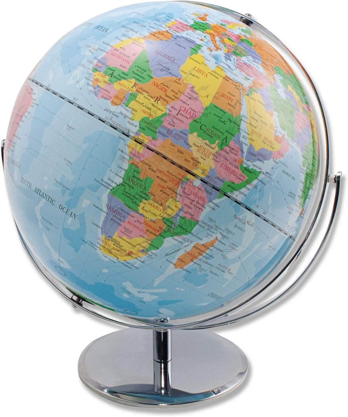 Advantus 12 Inch Desktop World Globe with Blue Oceans (30502) | Perfect for Classroom, Home