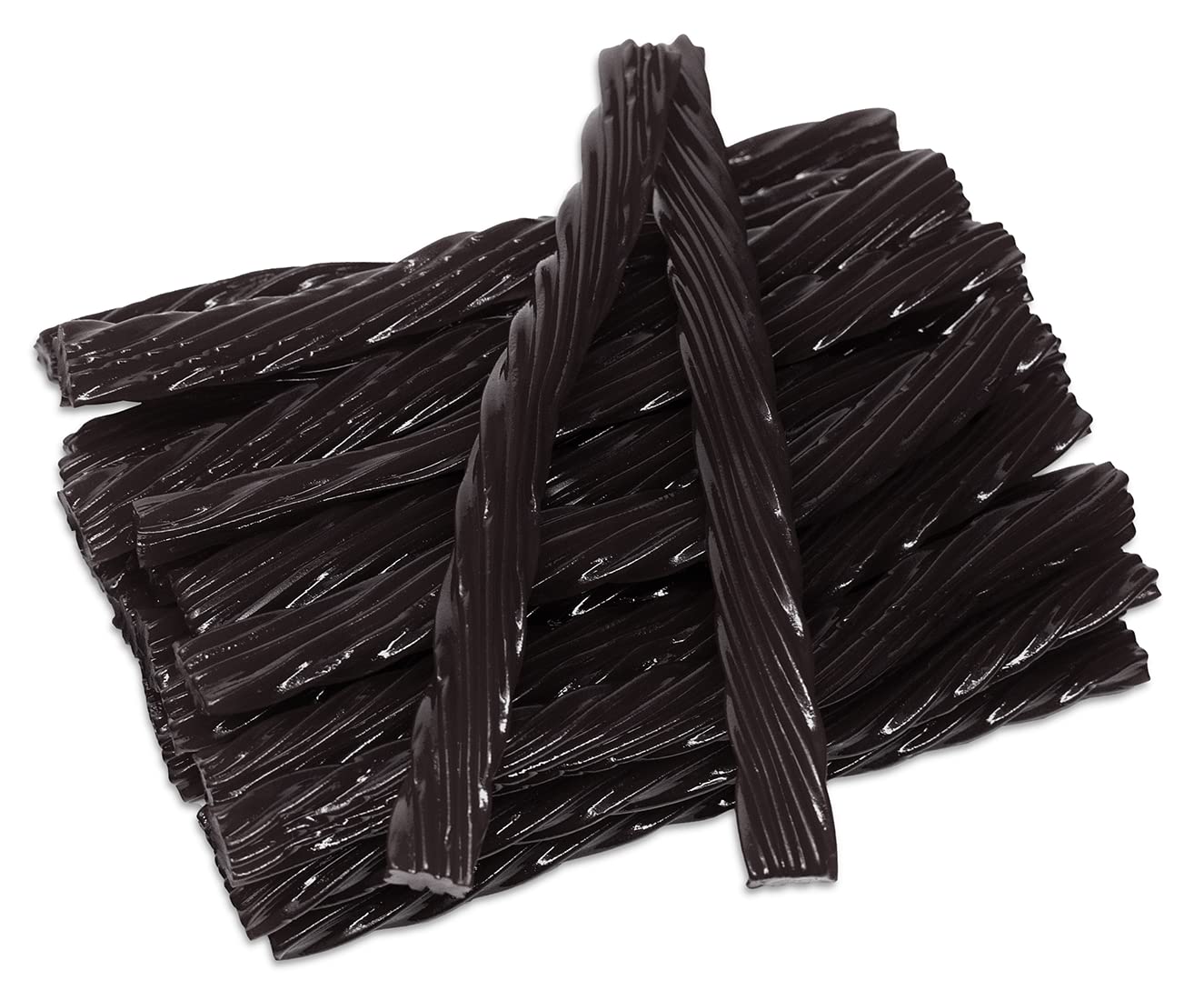 Sweet Roots Black Licorice Twists – 1 Bag (16 oz) – Jumbo Size Candy Sticks | Vegan, Fat Free, Kosher | Soft Gourmet Licorice Candy with Classic Black Licorice Flavor