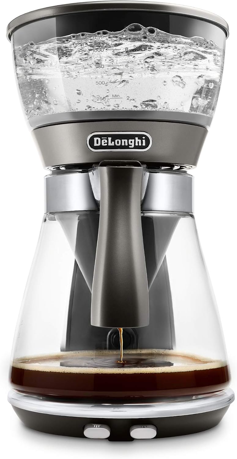 De'Longhi 3-in-1 Specialty Coffee Brewer, IcedCoffee Maker (Bold Cold Brew), Gourmet Pour Over, Premium Drip, SCA GoldenCup Certified, Glass Carafe