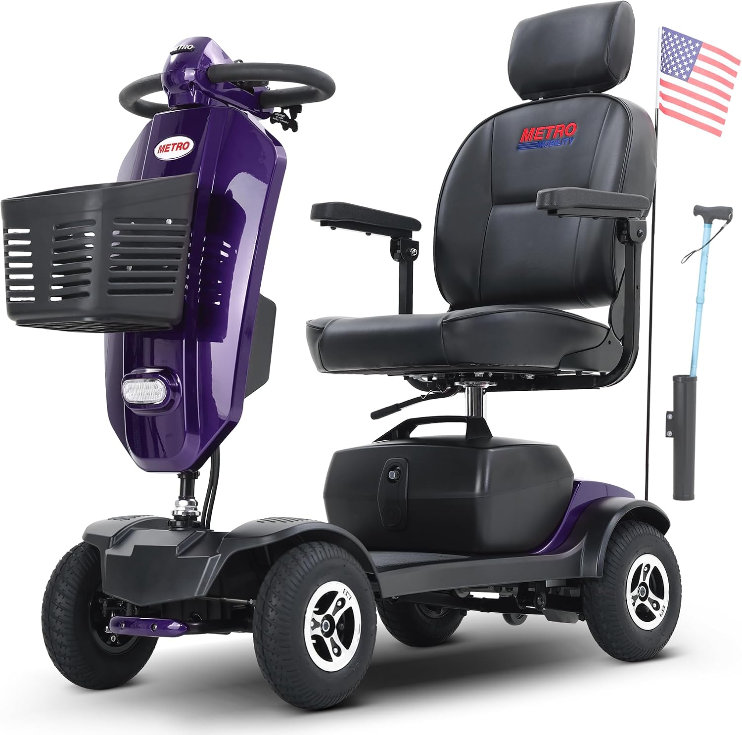 MetroMobility 15-25Miles 330lbs Electric Mobility Scooters for Seniors Blue