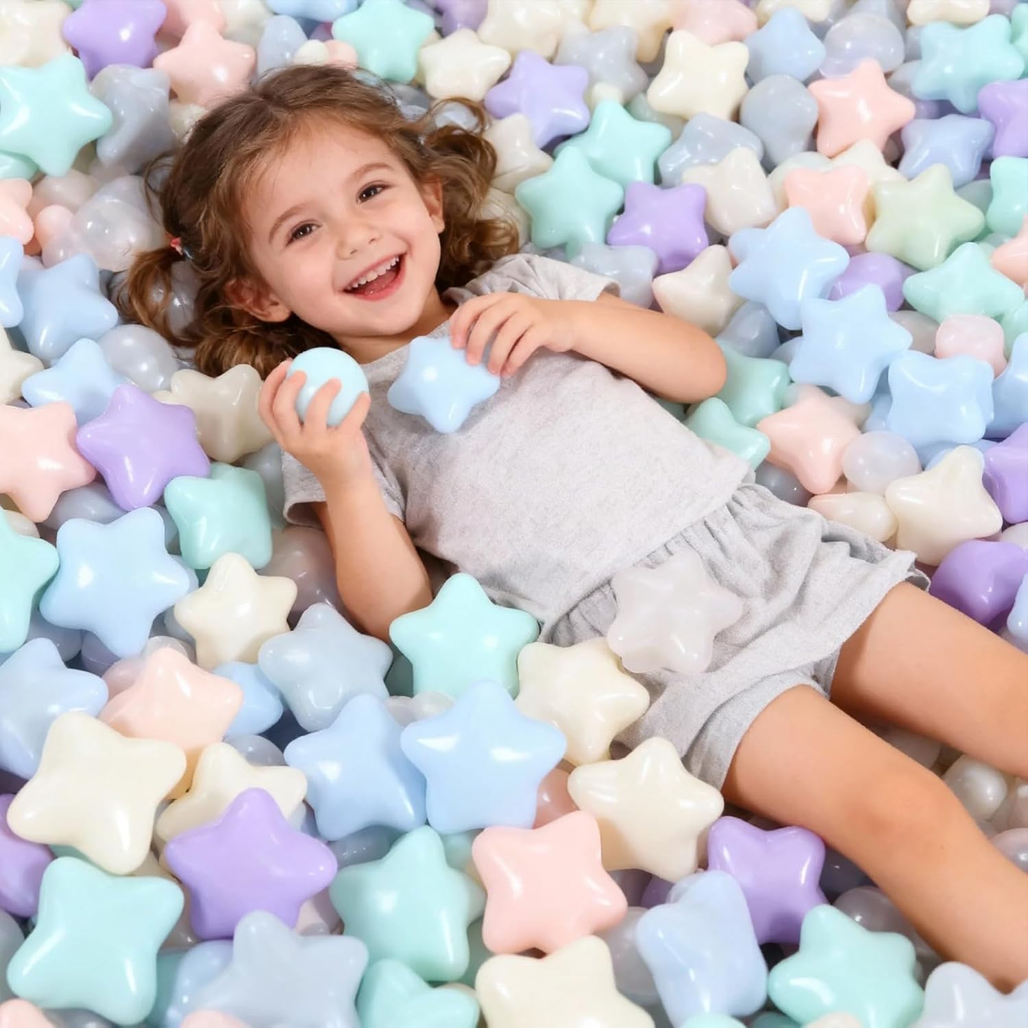 GOGOSO Ball Pit Balls 100 PCS for Toddles, Kids Plastic Balls for Ball Pit, Pool, Pink Party Accessories, Birthday Decoration