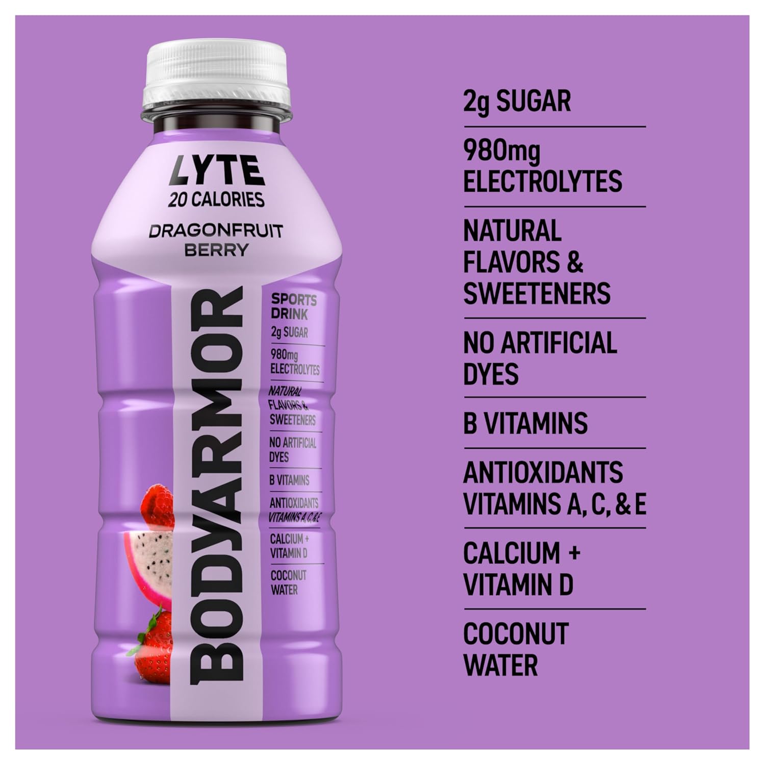 BODYARMOR LYTE Sports Drink, Peach Mango Electrolyte Drink, 12 Oz (8 Pk)