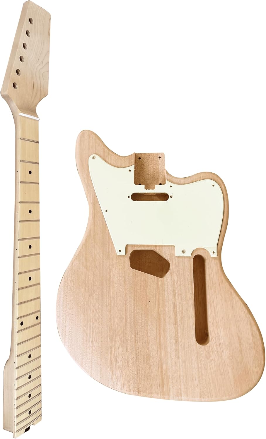 Electric Guitar Kit,Mahogany Body and Maple Neck,Maple Fretboard,Uncut DIY Guitar Kit Diy Build Your Own,Electric Guitars Unfinished