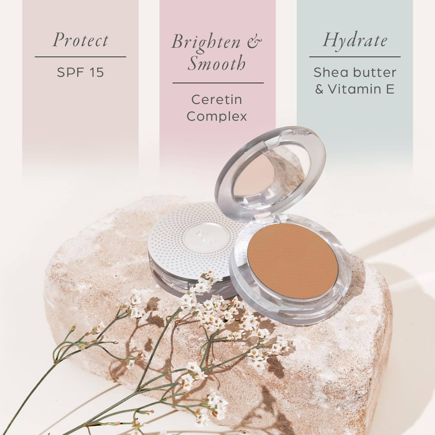 PÜR 4-in-1 Pressed Mineral Makeup Powder Foundation with SPF 15 | Buildable Foundation Coverage - Smooth, Even-Looking Complexion Makeup Delivers Custom Coverage and Comfortable Everyday Wear