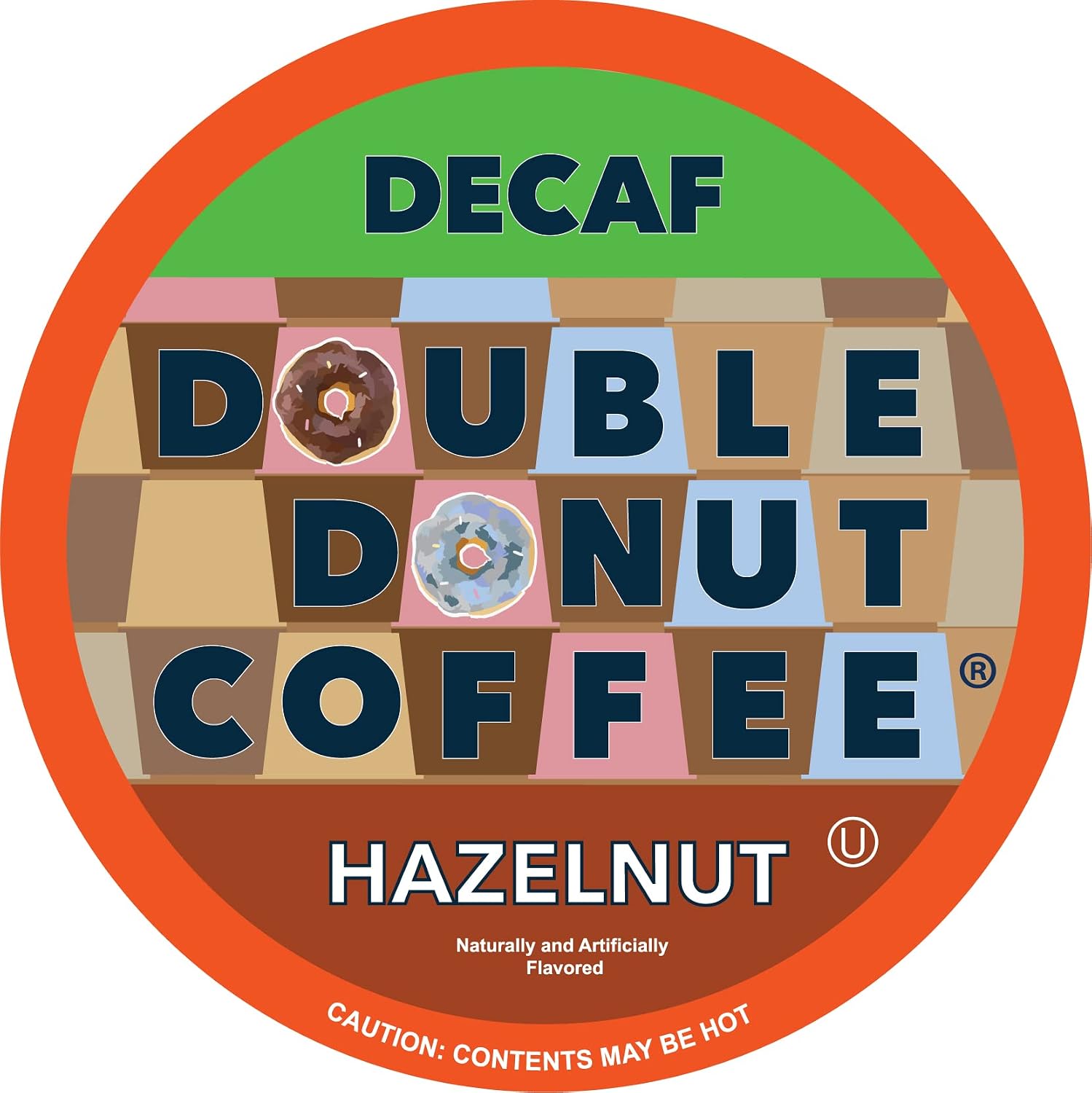 Double Donut Coffee Double Donut Medium Roast Decaf Coffee Pods, Classic, for Keurig K-Cup Machines, 24 Single-Serve Capsules per Box