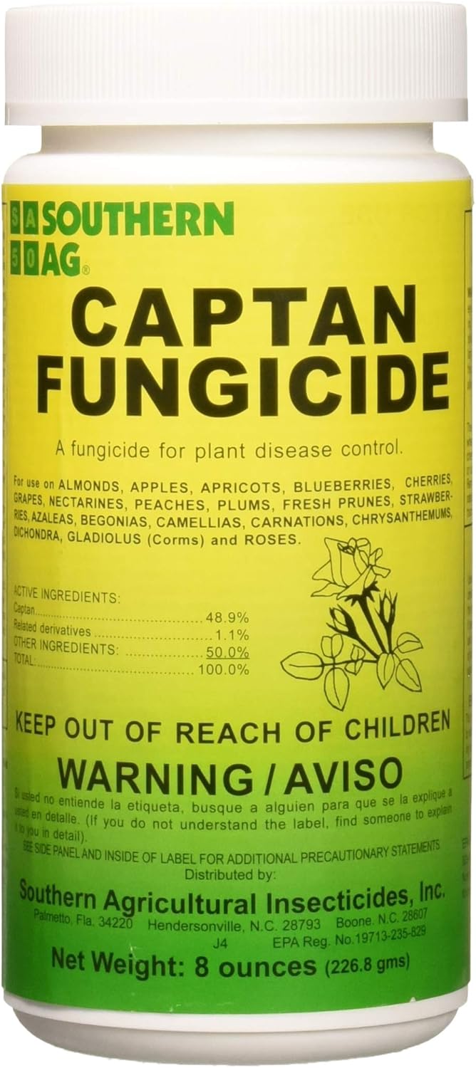 Southern Ag - 01600 - Captan Fungicide - 8oz, White Bottle