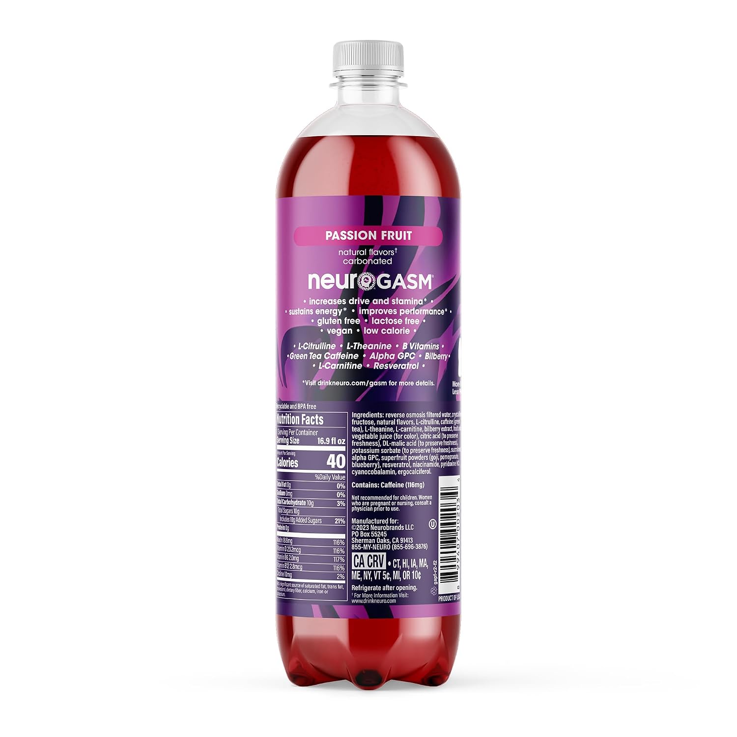 neuroSLEEP | Tangerine Dream | Functional Beverage for Restful Sleep, Non-Carbonated; 16.9 Fl Oz (Pack of 12)