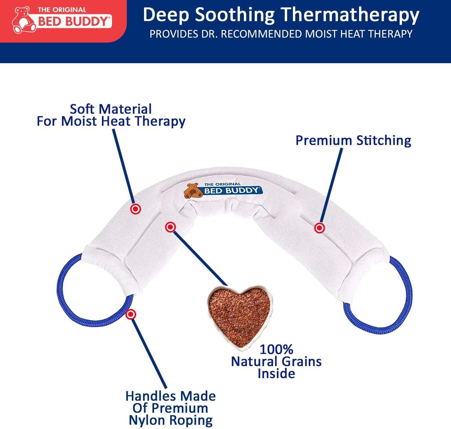 Carex Bed Buddy Heat Pad And Cooling Neck Wrap - Microwave Heating Pad For Sore Muscles - Cold Wrap Pack For Aches and Pain