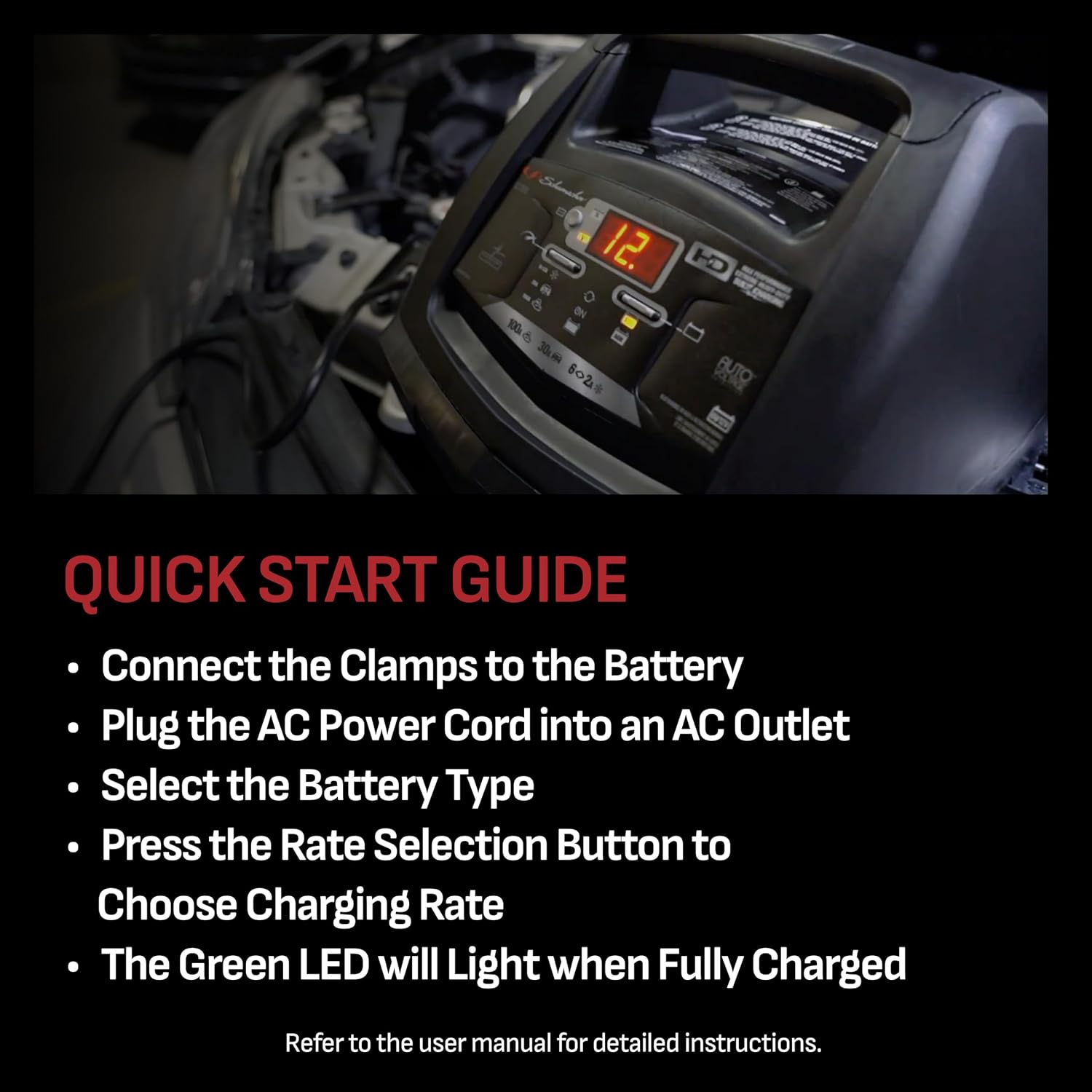 Schumacher Electric 6A Car Battery Charger & Maintainer, 6V/12V – SC1308