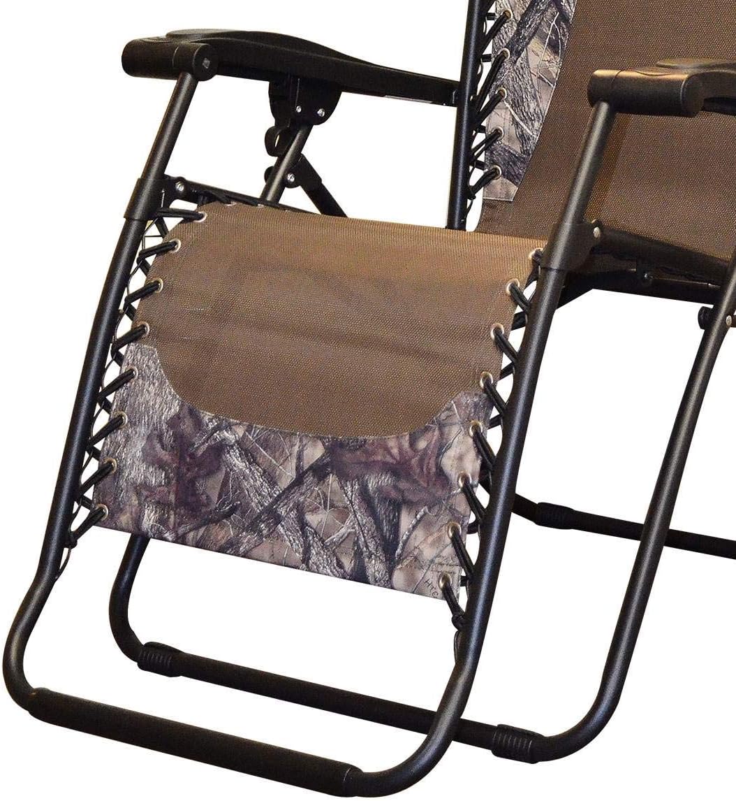 Caravan Canopy Infinity Zero Gravity Steel Frame Patio Deck Chair, Camouflage