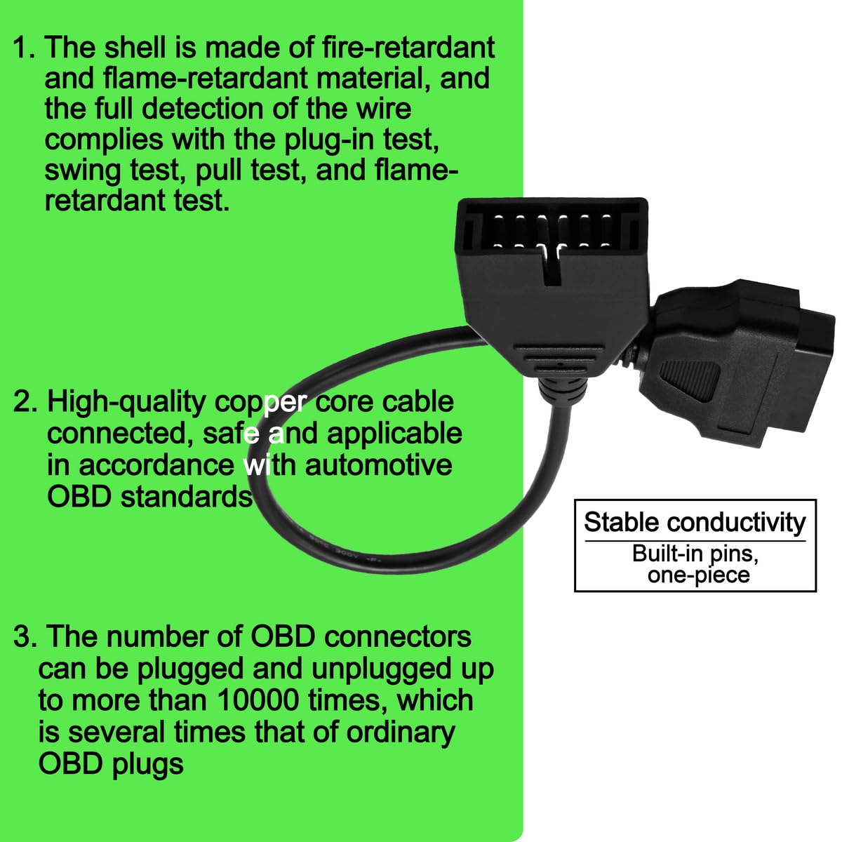 OBD OBD2 16 Pin Connector Diagnostic Adapter Cable Compatible for BMW 20 Pin