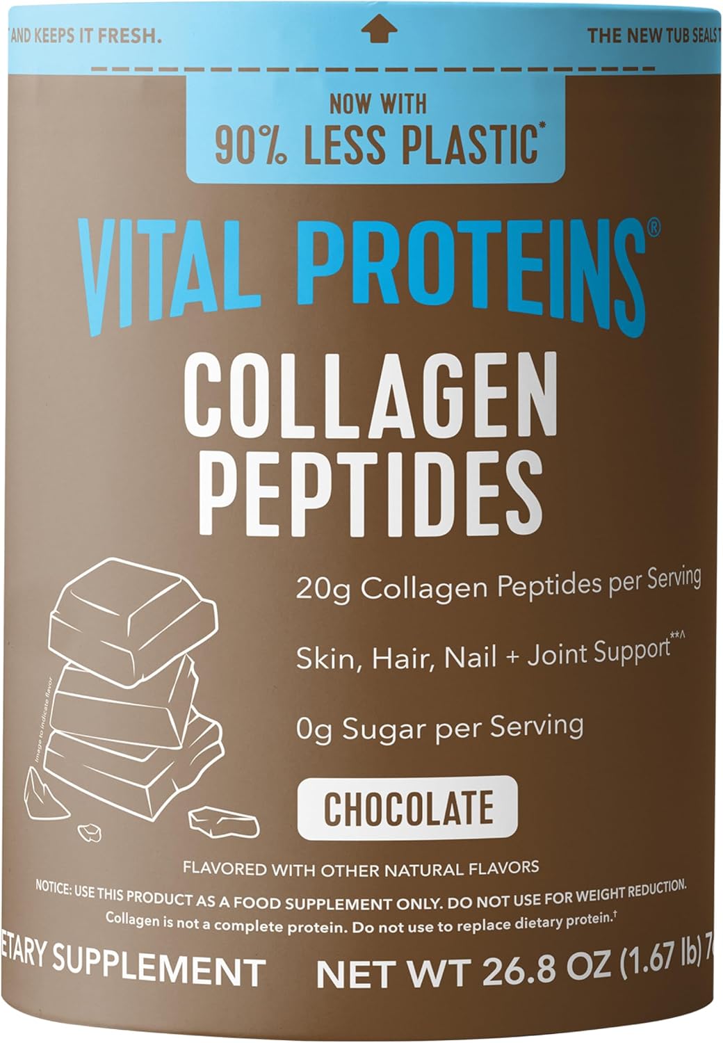 Vital Proteins Collagen Peptides Powder, Unflavored Stick Packs, 20 Count | 10g Hydrolyzed Collagen Peptide Per Packet, Supports Hair Skin & Nails, Travel-Friendly Stick Packs, 20 Servings