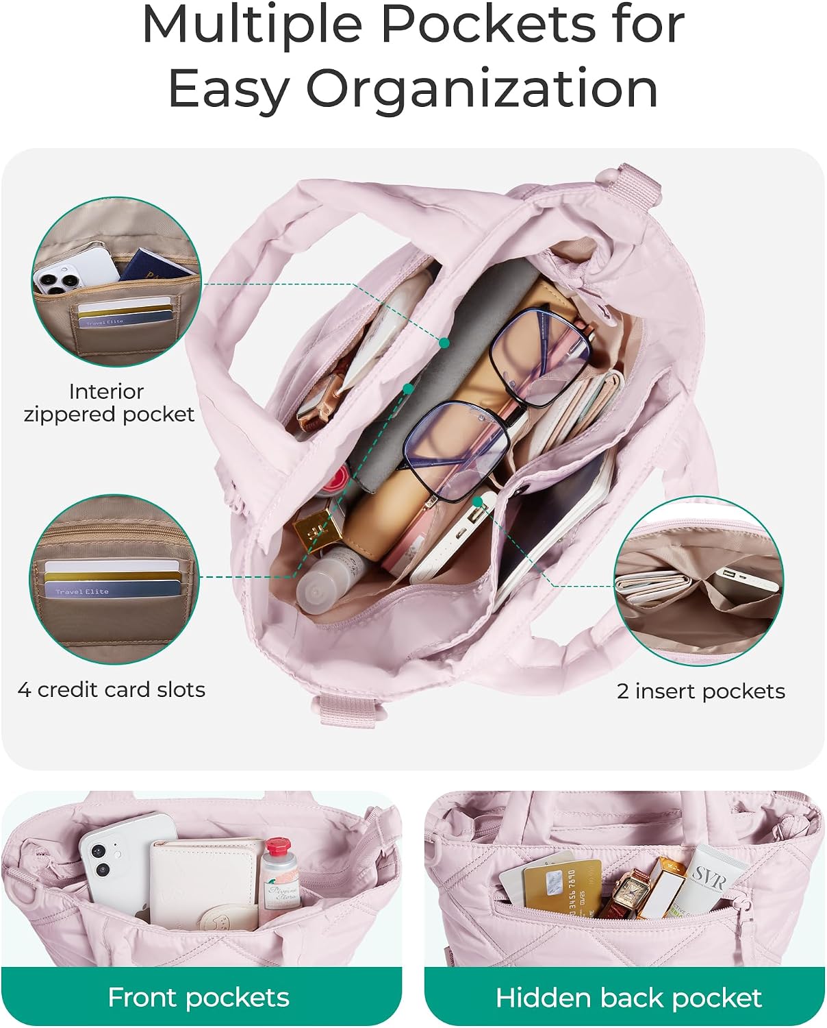 BAGSMART Crossbody Bags for Women, Lightweight Purses for Women, Quilted Puffer Tote Handbags for Daily Use,Shop,Travel