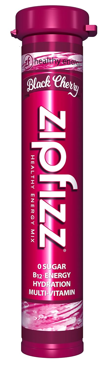 Zipfizz Energy Drink Powder, 20 Pack B12 Electrolyte - Pink Lemonade | Hydration tubes with vitamin drink benefits, 100mg caffeine, B12, electrolytes, & no artificial sugar for active lifestyle