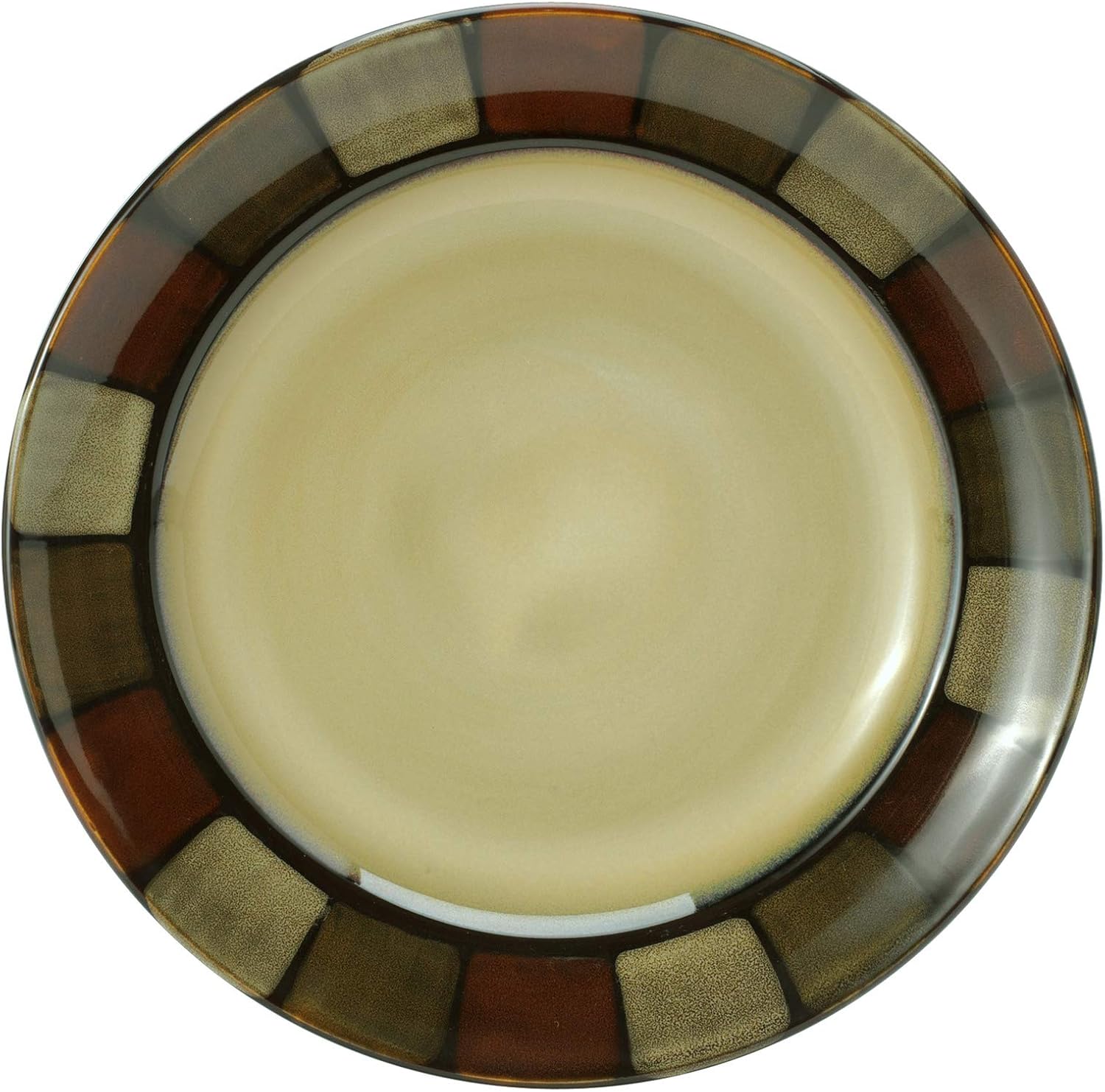 Pfaltzgraff Taos 16-Piece Stoneware Dinnerware Set, Service for 4,Beige/Olive