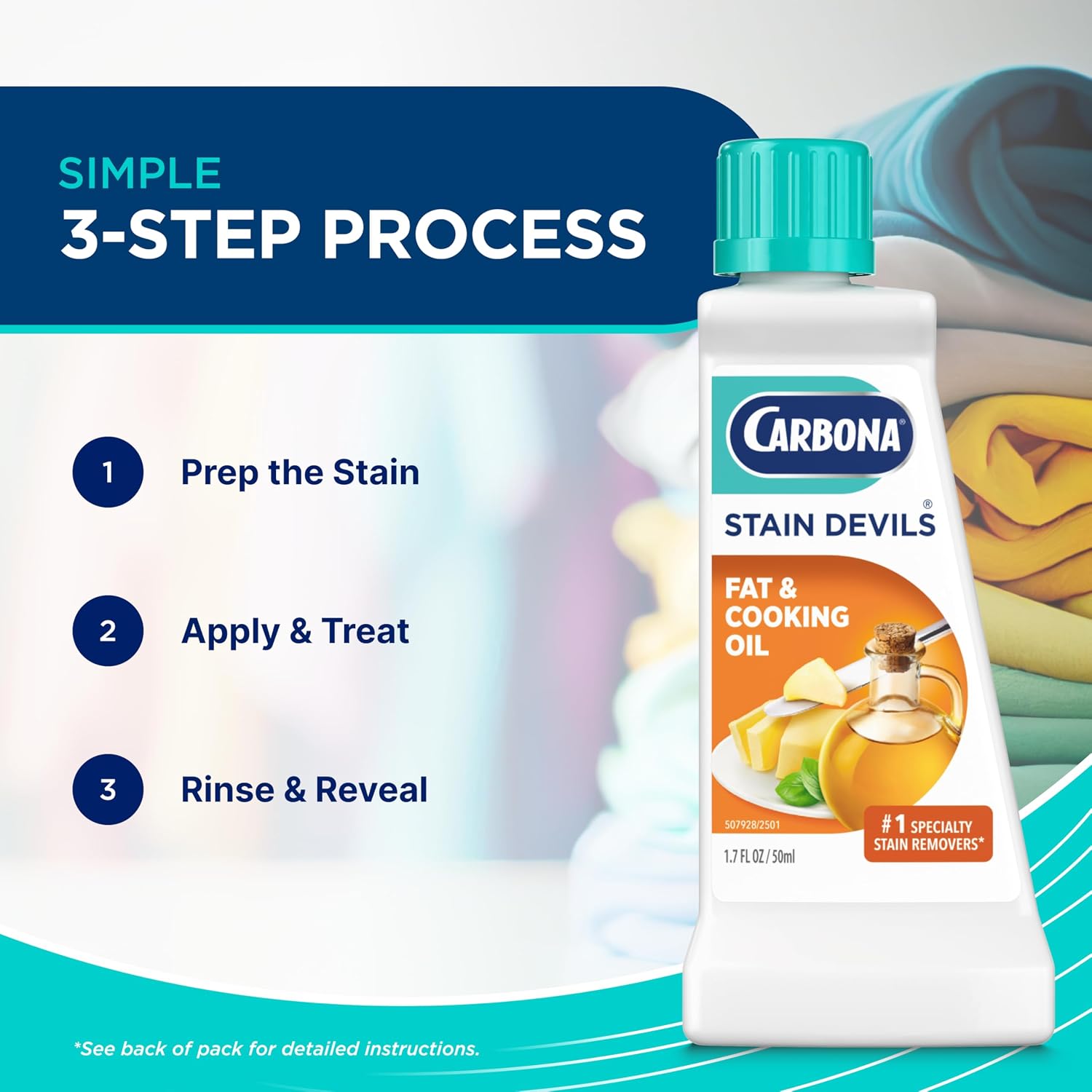 Carbona Liquid Stain Devil Food Clean Up Combo Set | Spot Stain Remover for Clothes