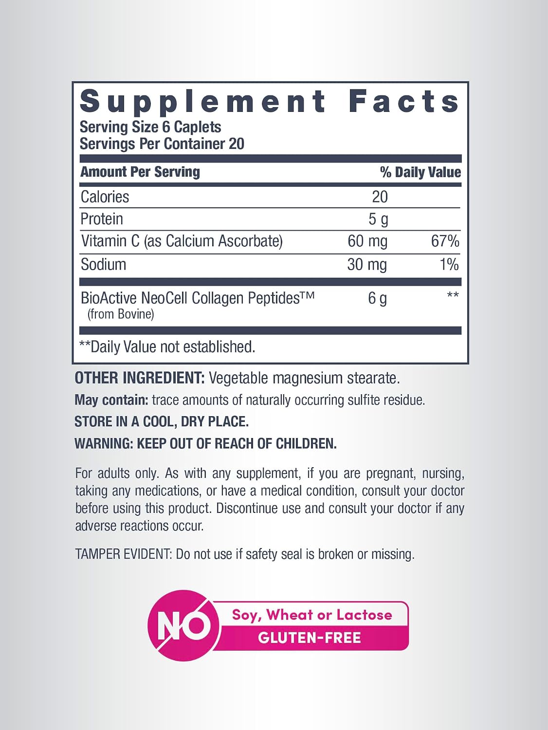 NeoCell Super Collagen with Vitamin C, 120ct Collagen Pills, Non-GMO, Grass Fed, Paleo Friendly, Gluten Free, Collagen Peptides Types 1 & 3 for Hair