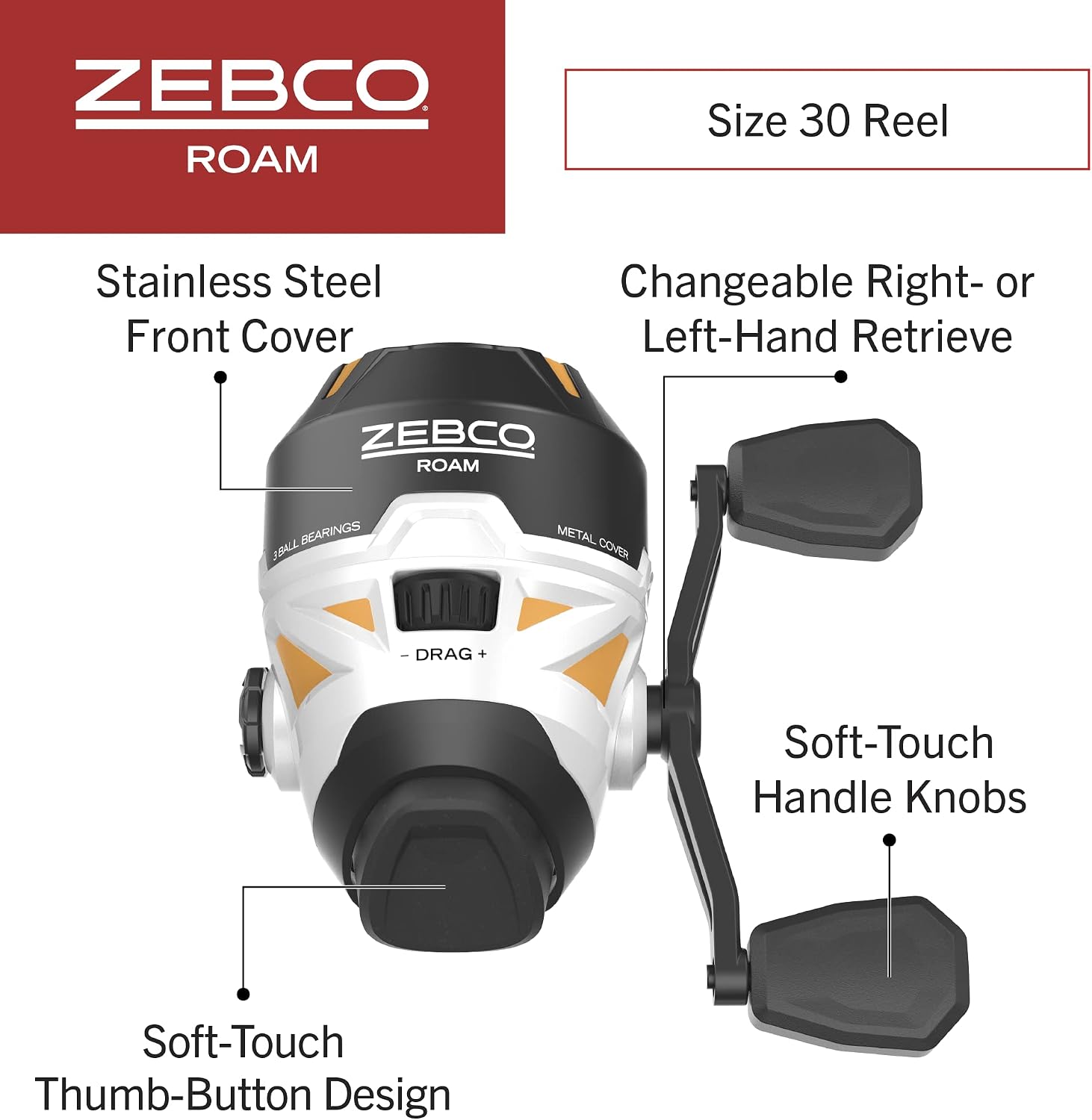 Zebco Roam Spincast Reel and Fishing Rod Combo