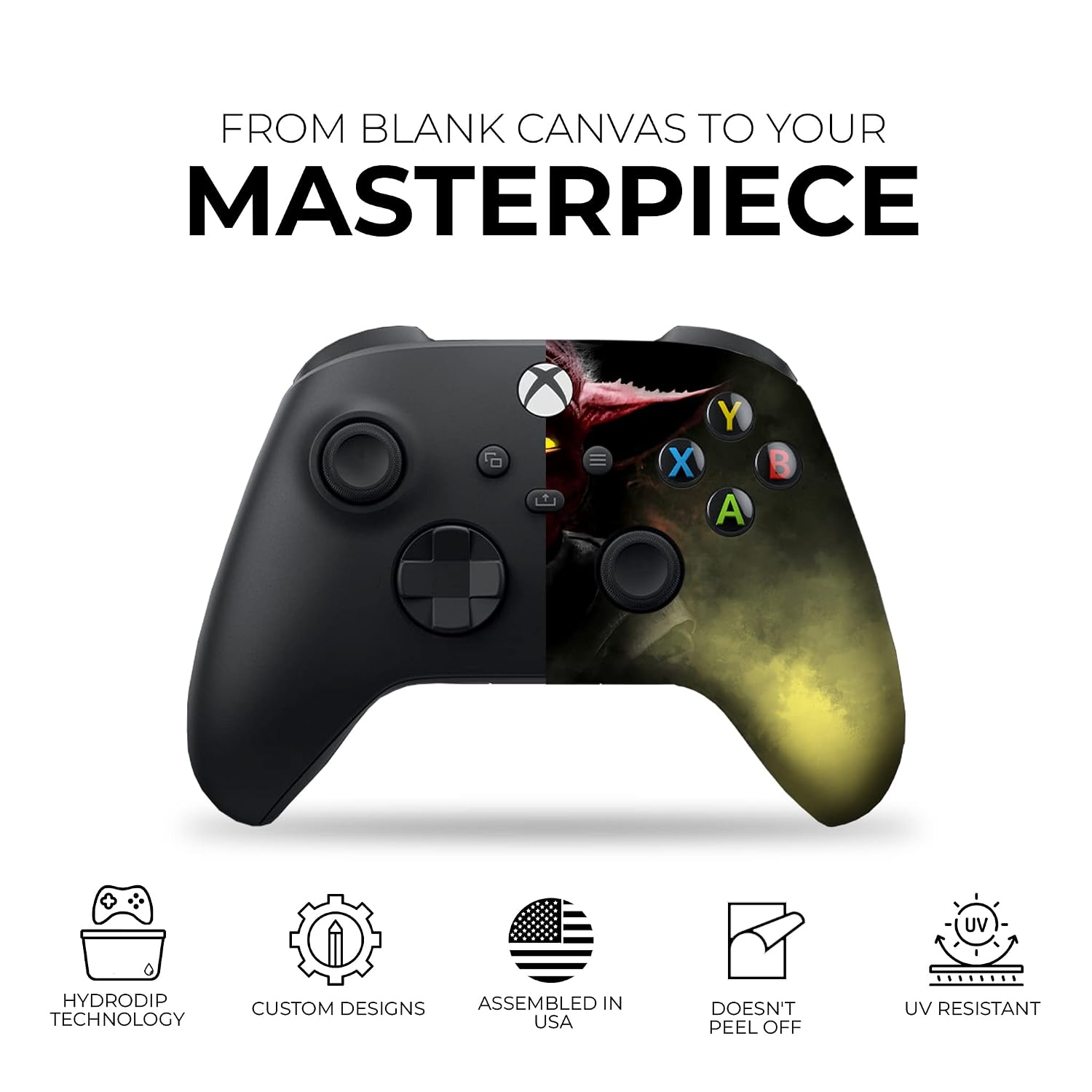 DreamController Green Weed Grass Custom X-box Controller Wireless compatible with X-box One/Series X/S Proudly Customized in USA with Permanent