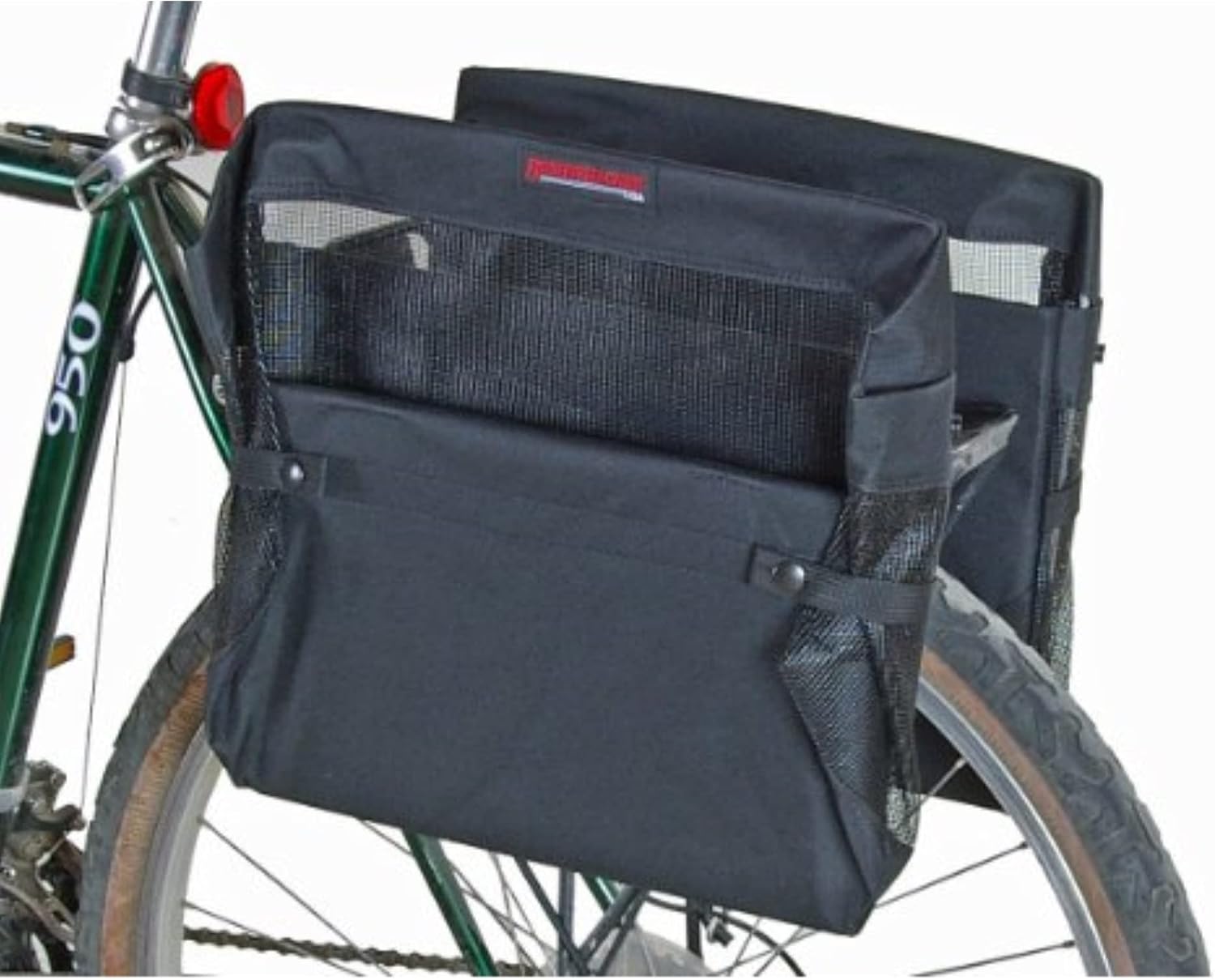 Omaha Bicycle Grocery Panniers – Foldable Bike Rack Bags & Basket for Groceries – Easy 3-Point Mounting System – Pair of Rear Bags for